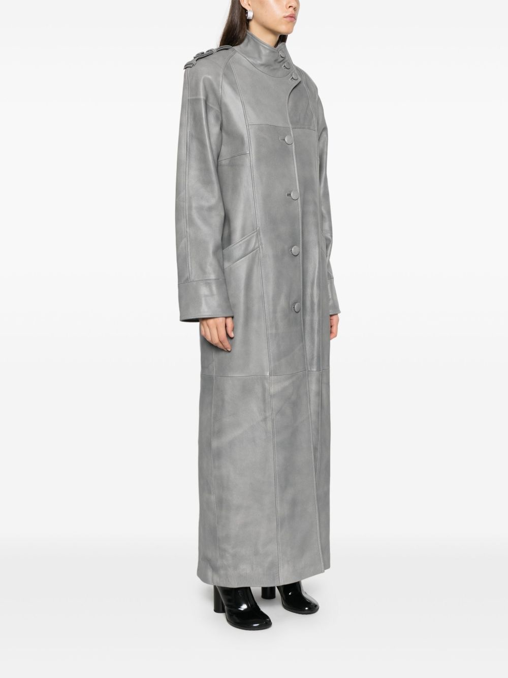 Kylen lether trench coat - 3