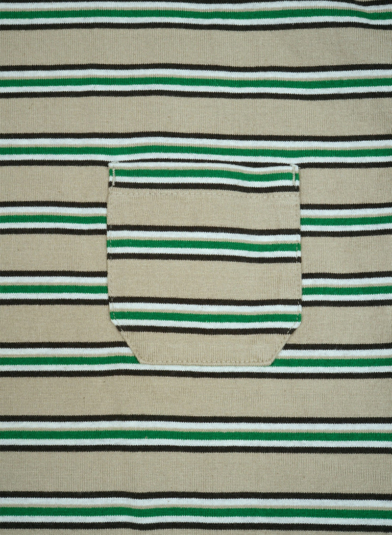 9.5oz Border Half Sleeve T-Shirt in Beige 7