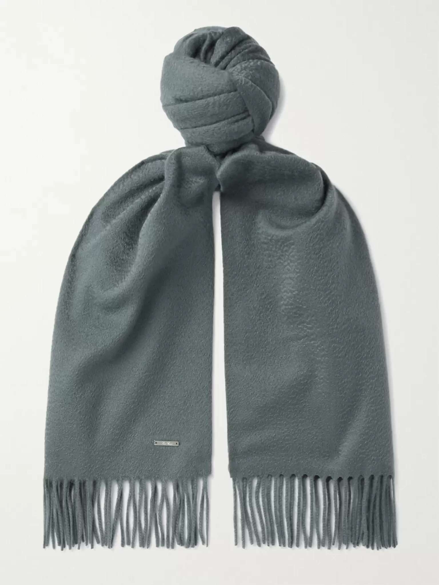 Fringed Cashmere Scarf - 1