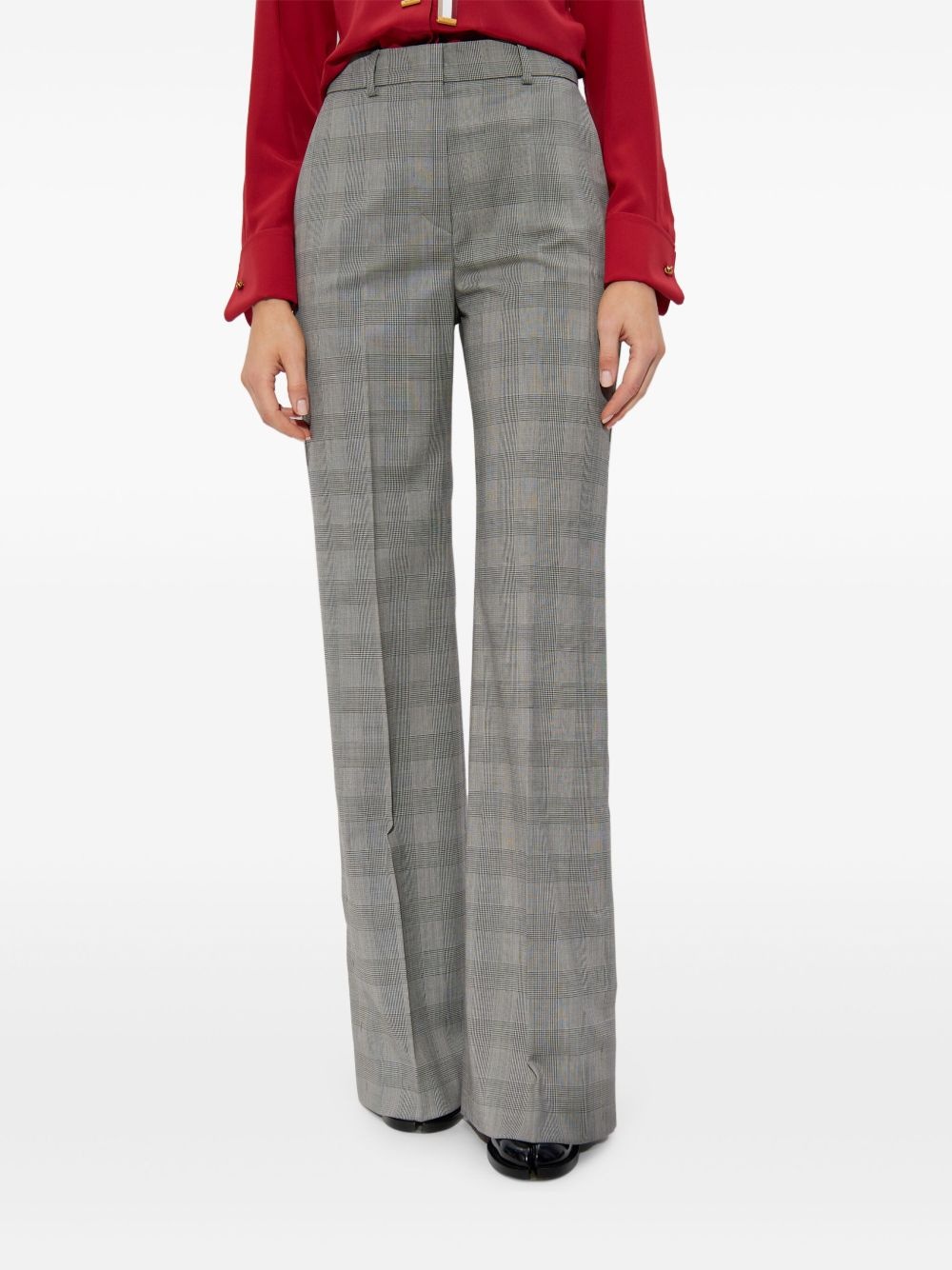 virgin wool straight-leg trousers - 3