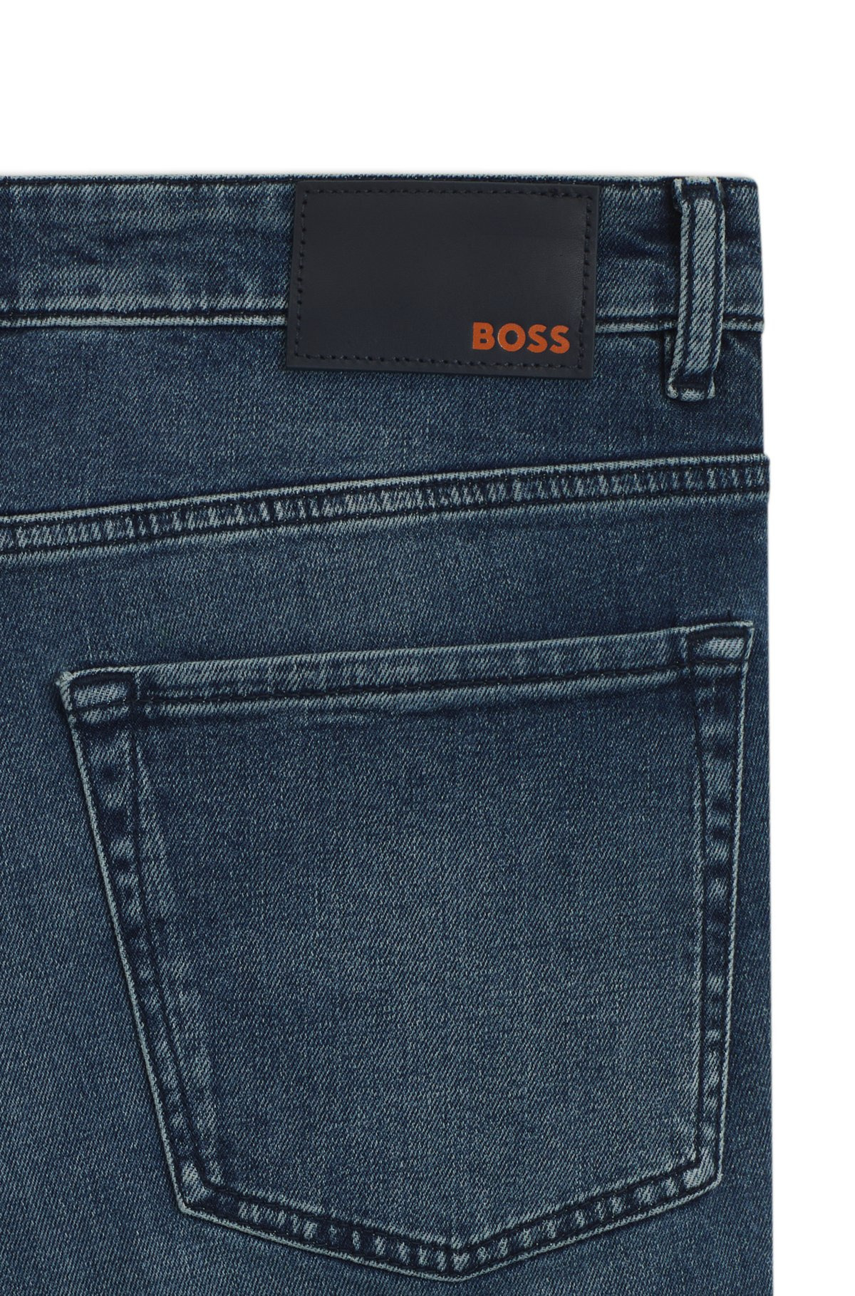 REGULAR-FIT JEANS IN MID-BLUE COMFORT-STRETCH DENIM - 6