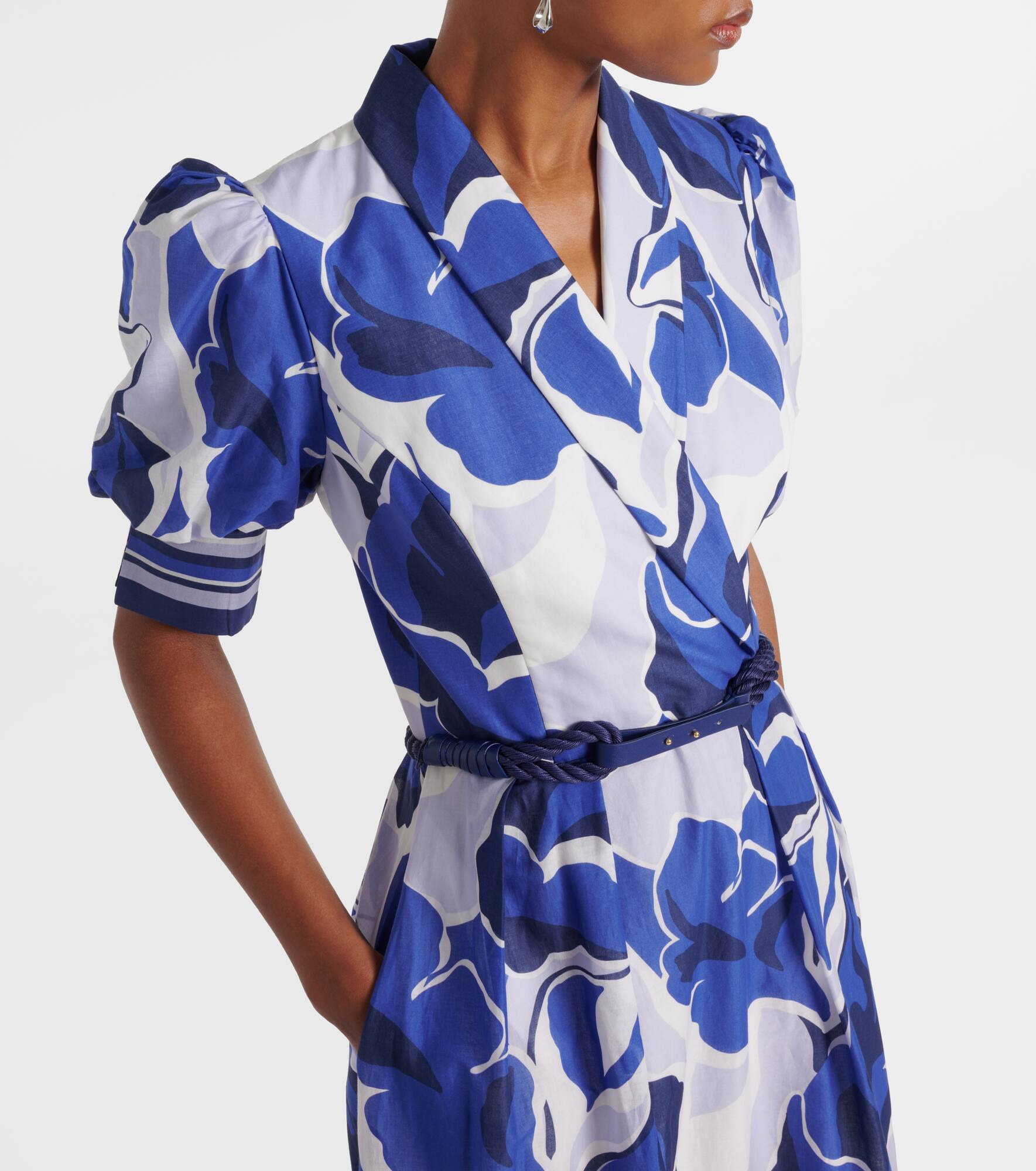 Paros floral cotton midi dress - 6