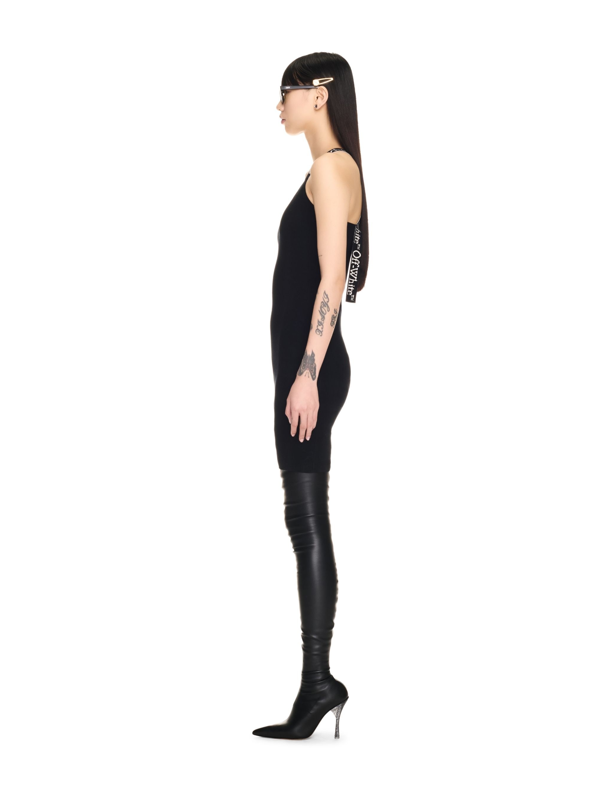 Black Logoband Tank Dress - 3