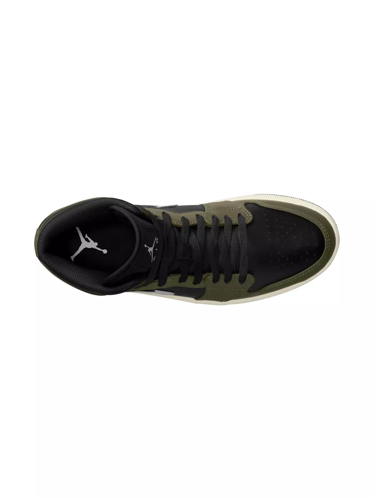 1 Mid "Black/White/Medium Olive/Sail" Men's Shoe - 7