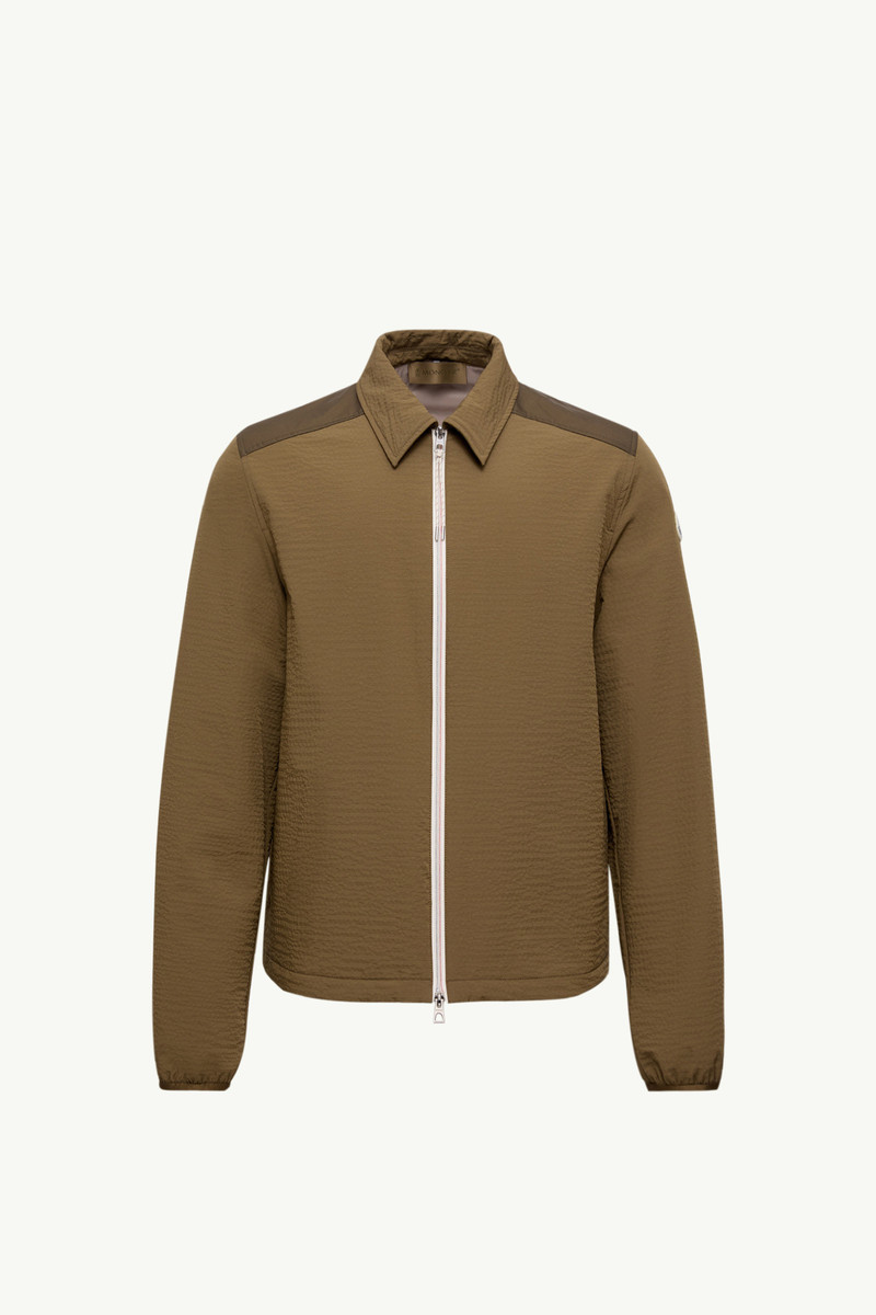 Padded Seersucker Zip-Up Shirt 1