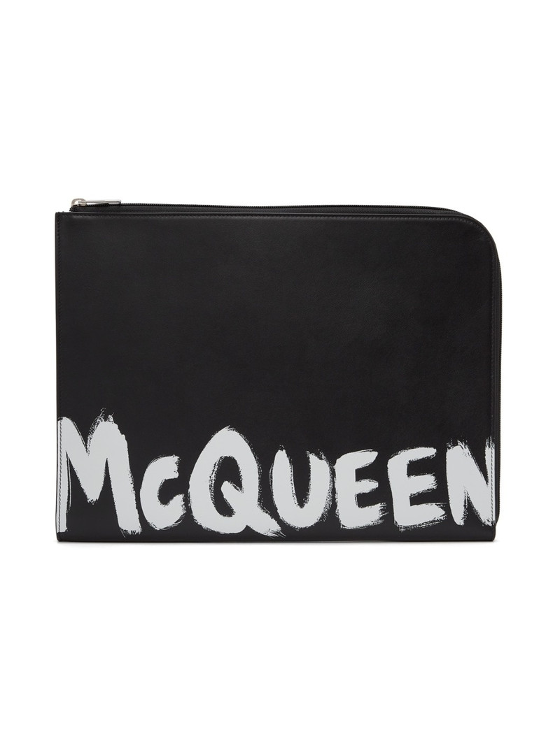 Black Logo Print Document Holder - 1