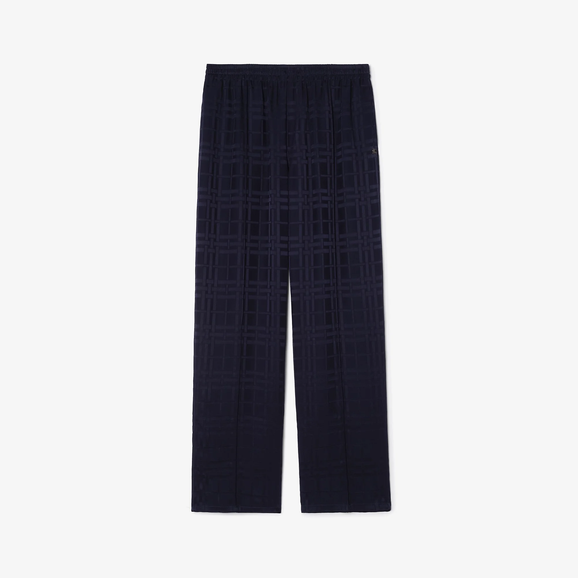 Check Silk Trousers - 1