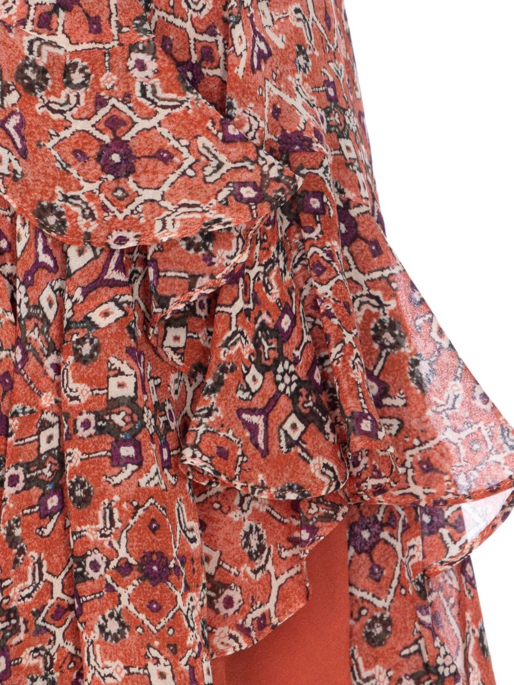 ruffled patterned mini skirt - 4