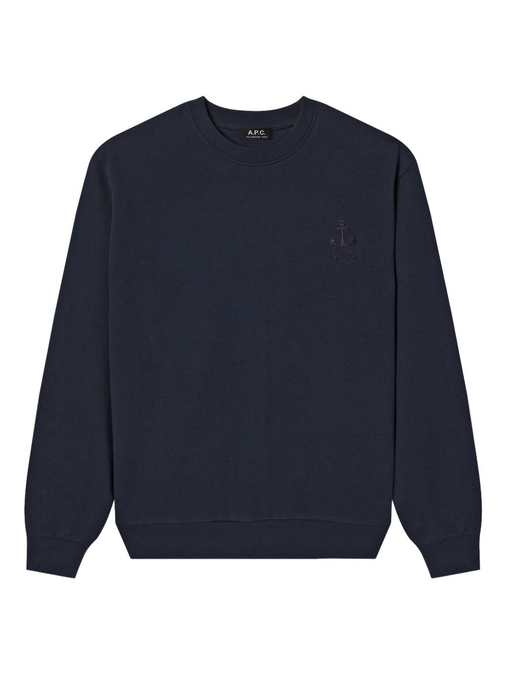 anchor-embroidered crew-neck sweatshirt - 1