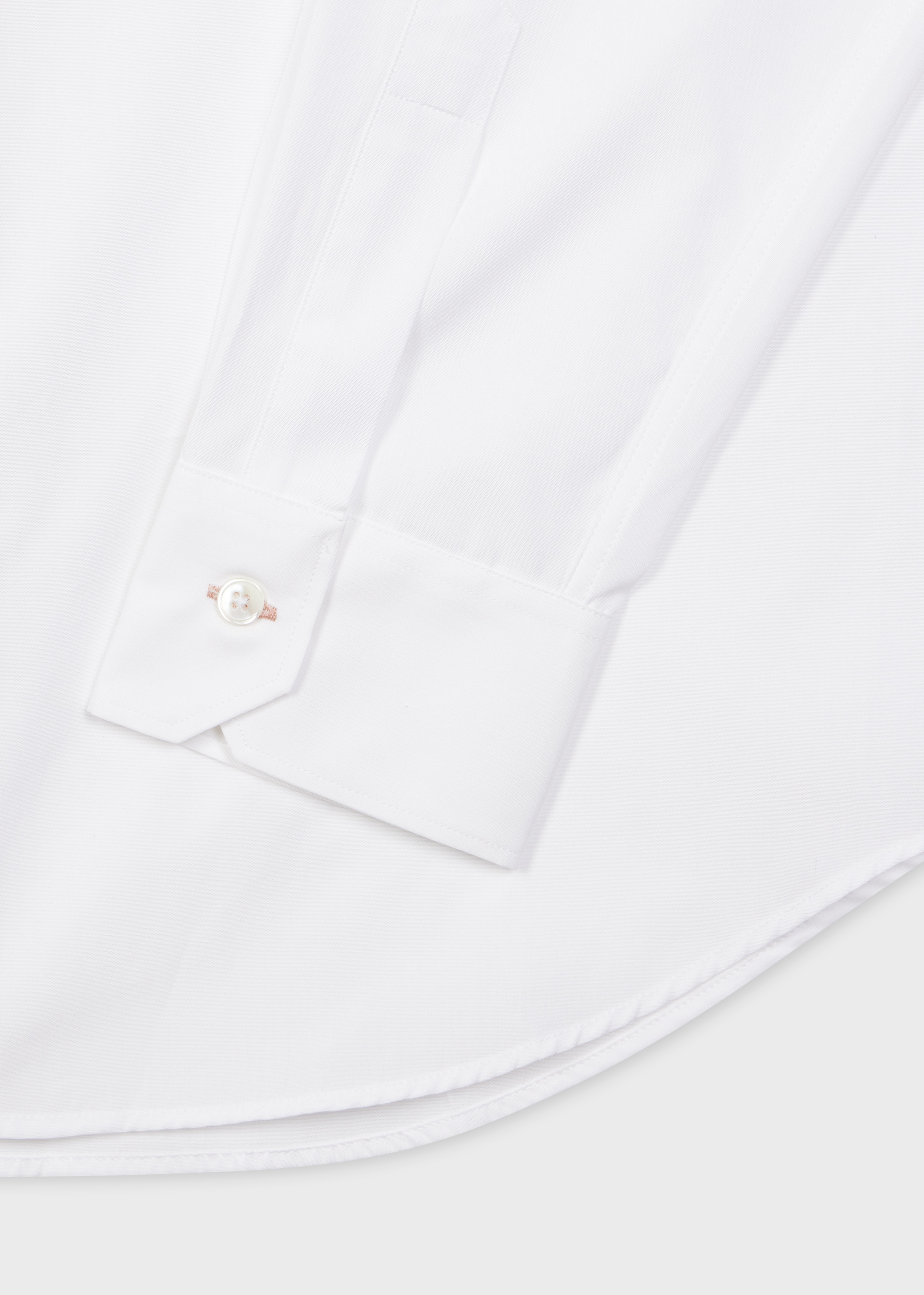 Tailored-Fit White End-On-End Cotton Shirt - 2