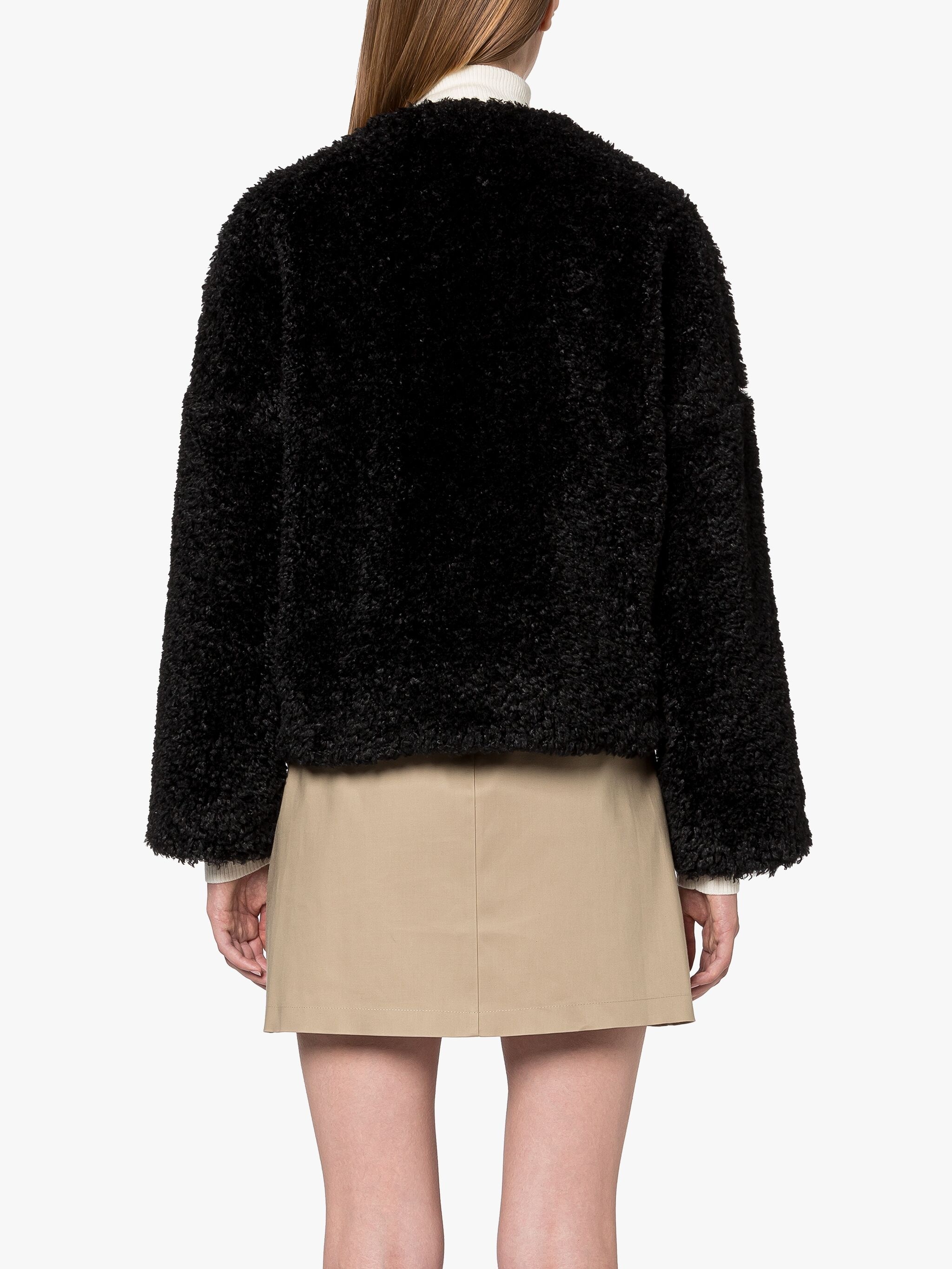 HUMBIE BLACK ECO FUR JACKET - 4