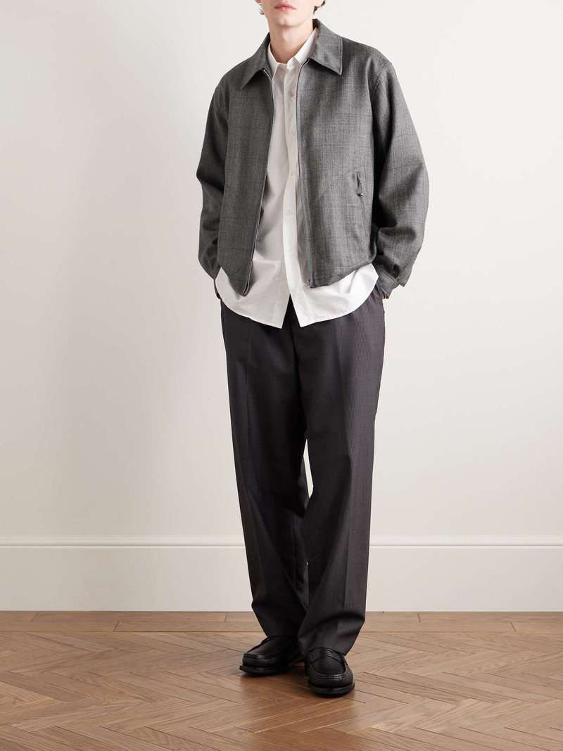 KAPTAIN SUNSHINE Checked Wool-Gabardine Blouson Jacket outlook
