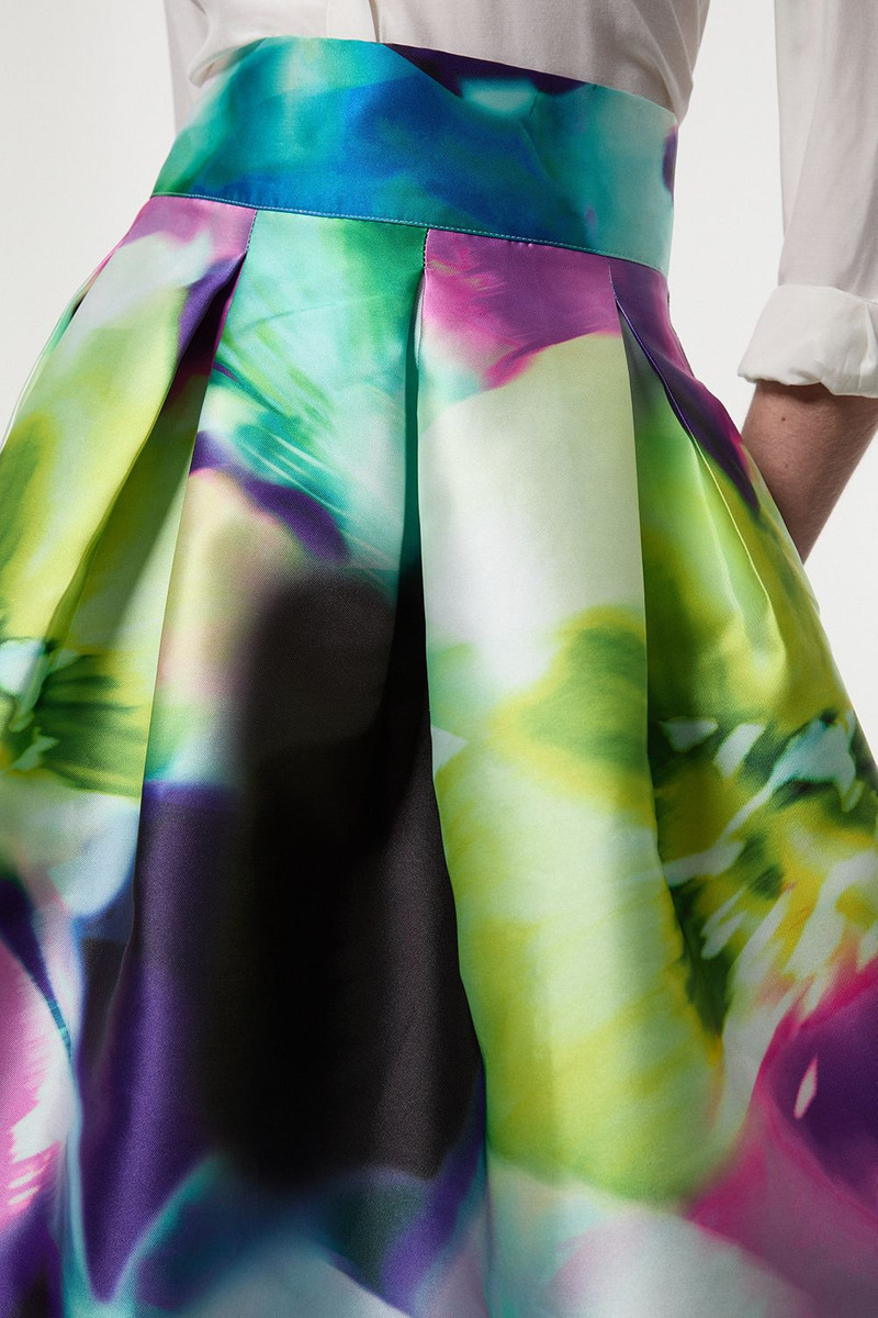Floral Twill Woven Prom Skirt 5