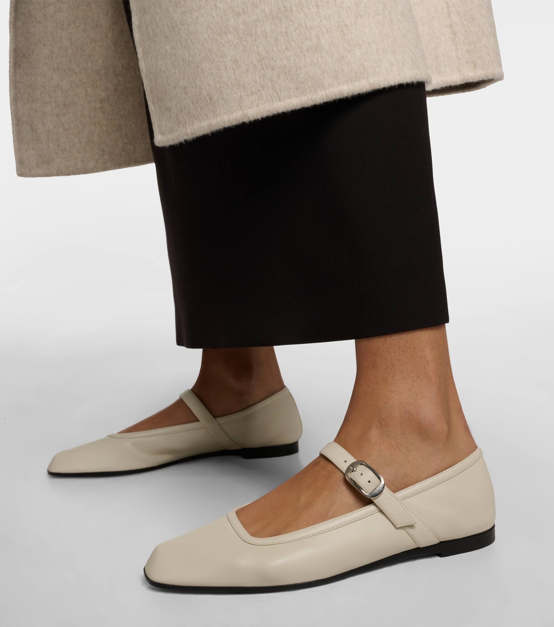 Leather Mary Jane ballet flats - 4