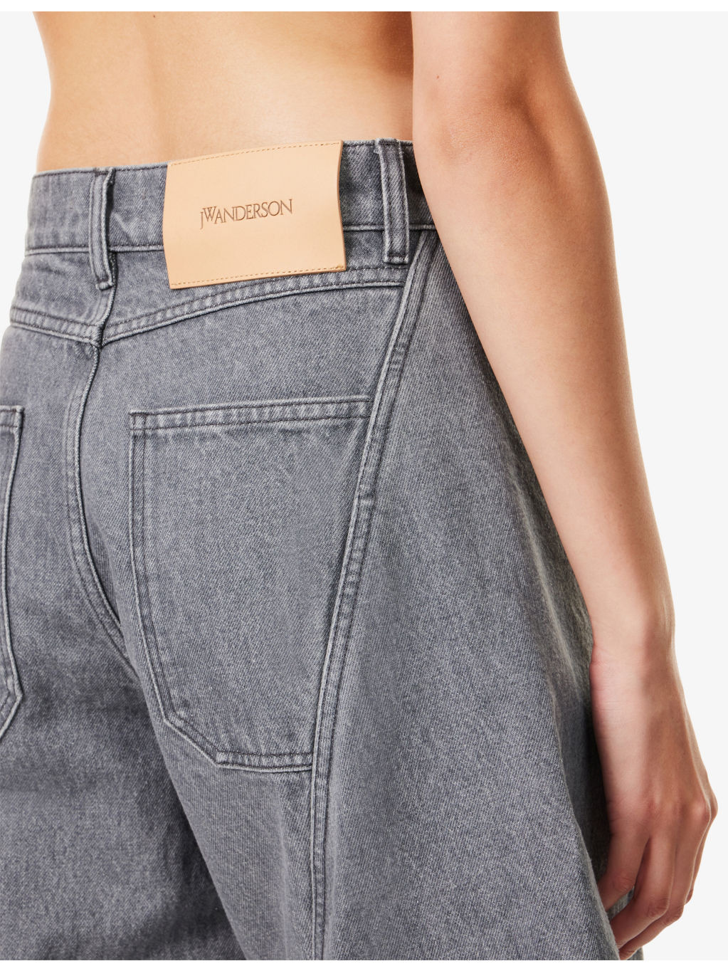 Cropped Sculptural Denim Jeans - 6