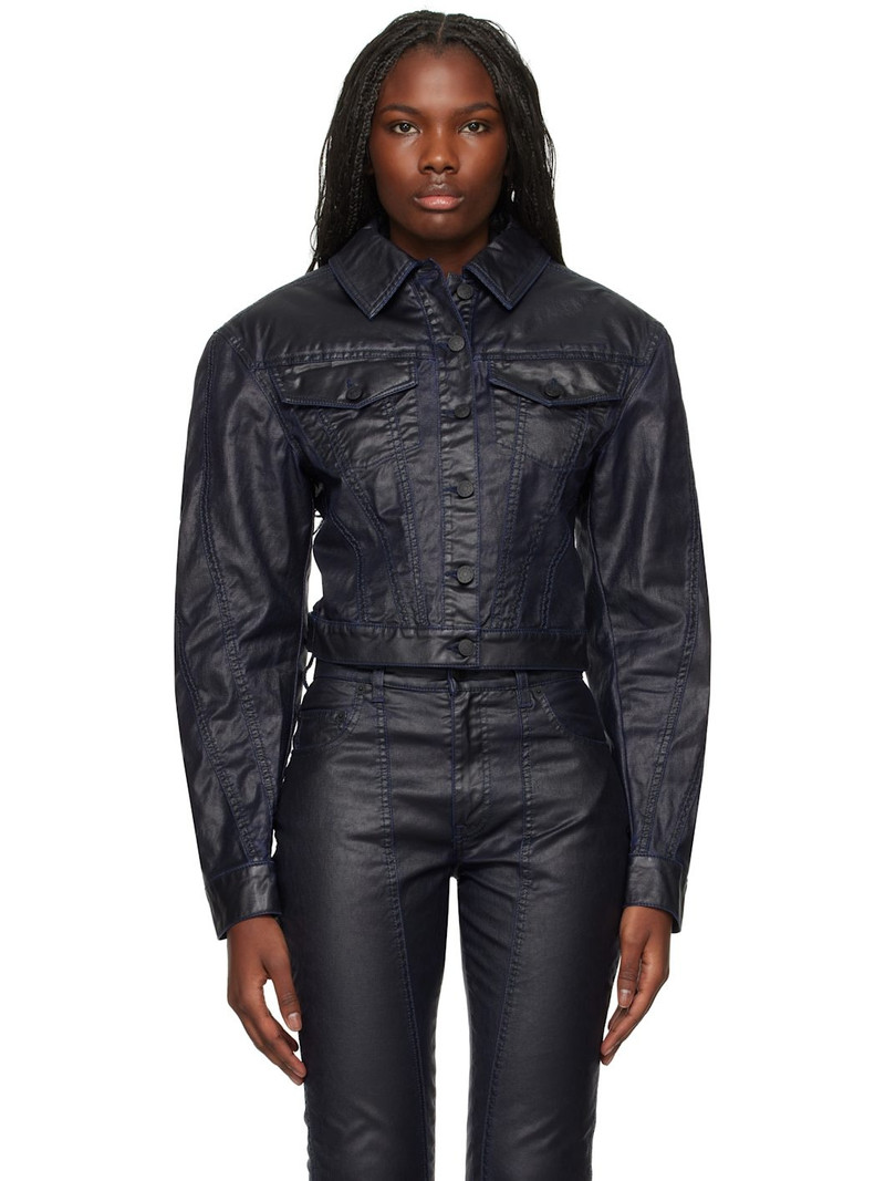 Blue Waxed Denim Jacket 1