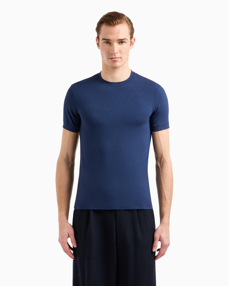 GIORGIO ARMANI CREW-NECK LONG-SLEEVED T-SHIRT IN STRETCH VISCOSE JERSEY outlook