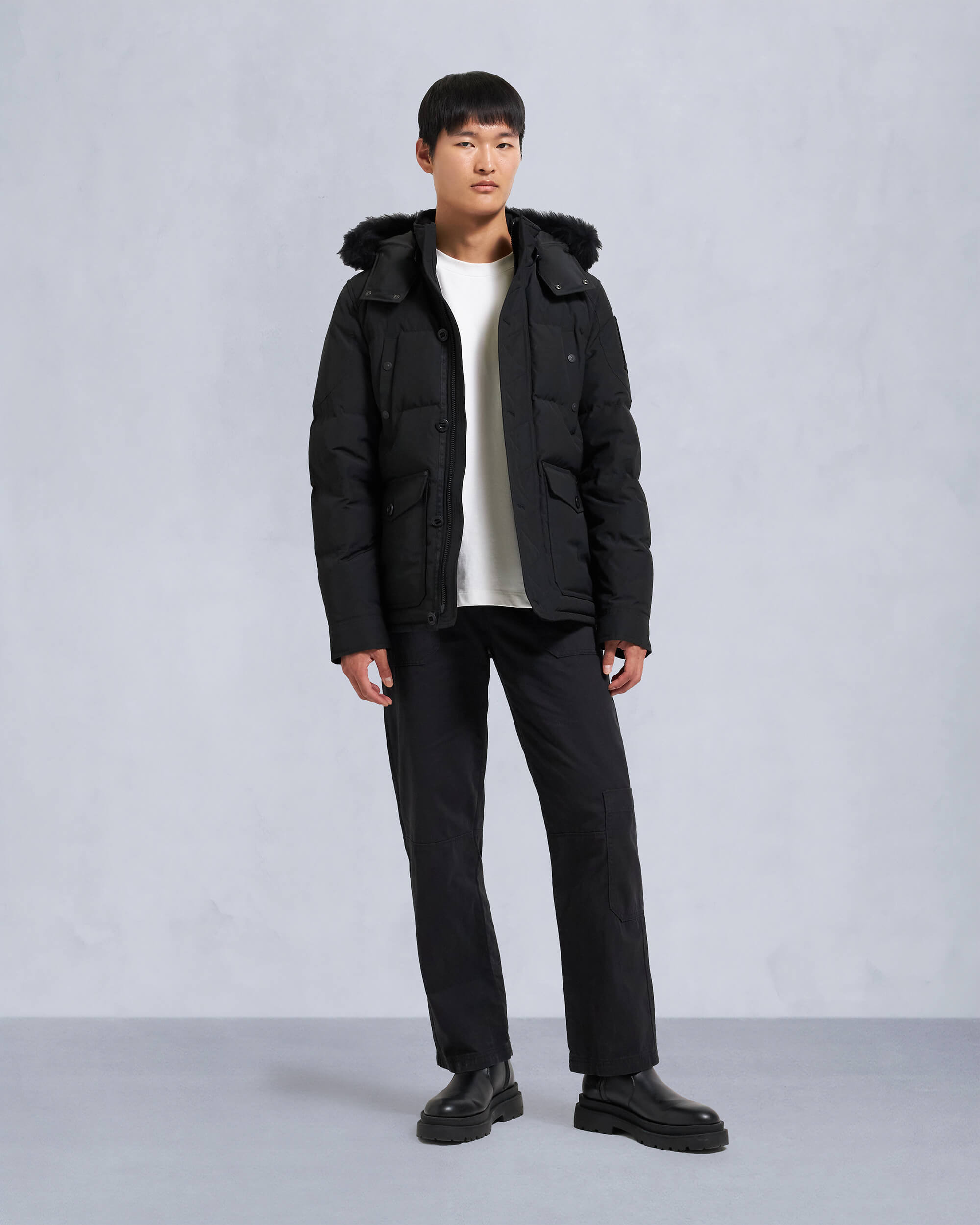 ONYX ROUND ISLAND SHEARLING DOWN JACKET - 2