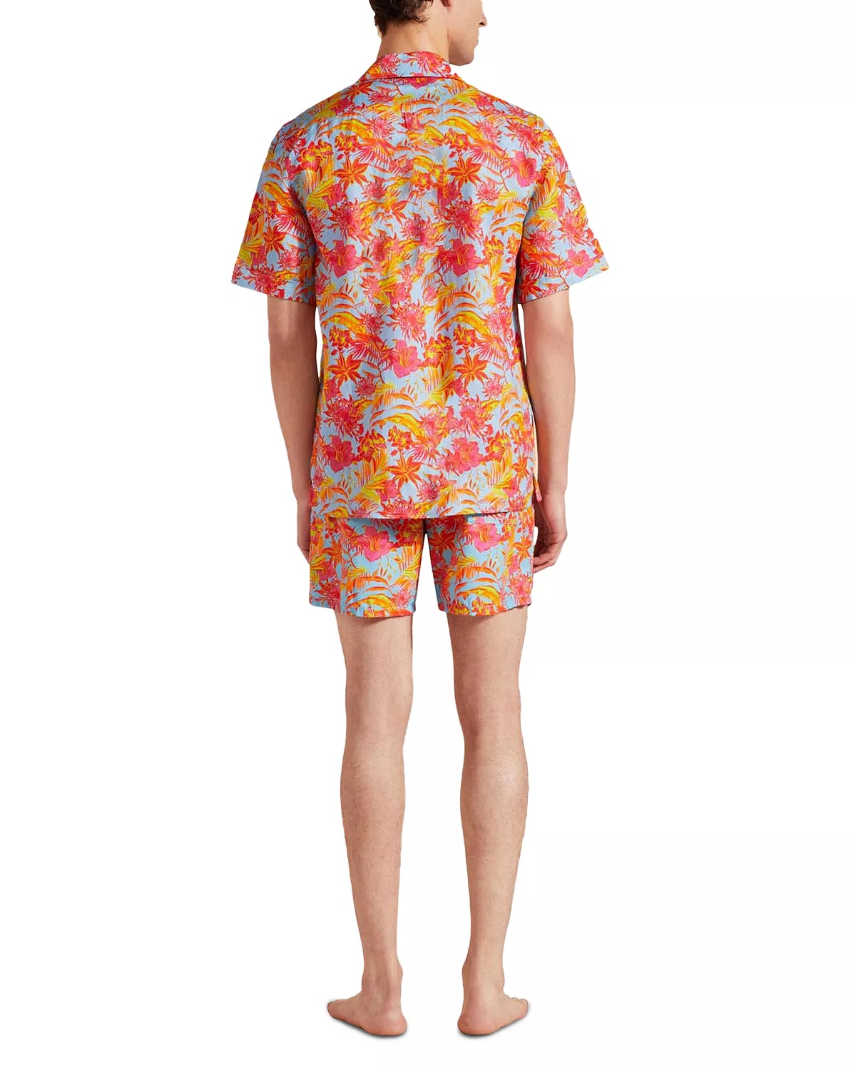 Charli Tahiti Flowers Print Linen Camp Shirt - 3