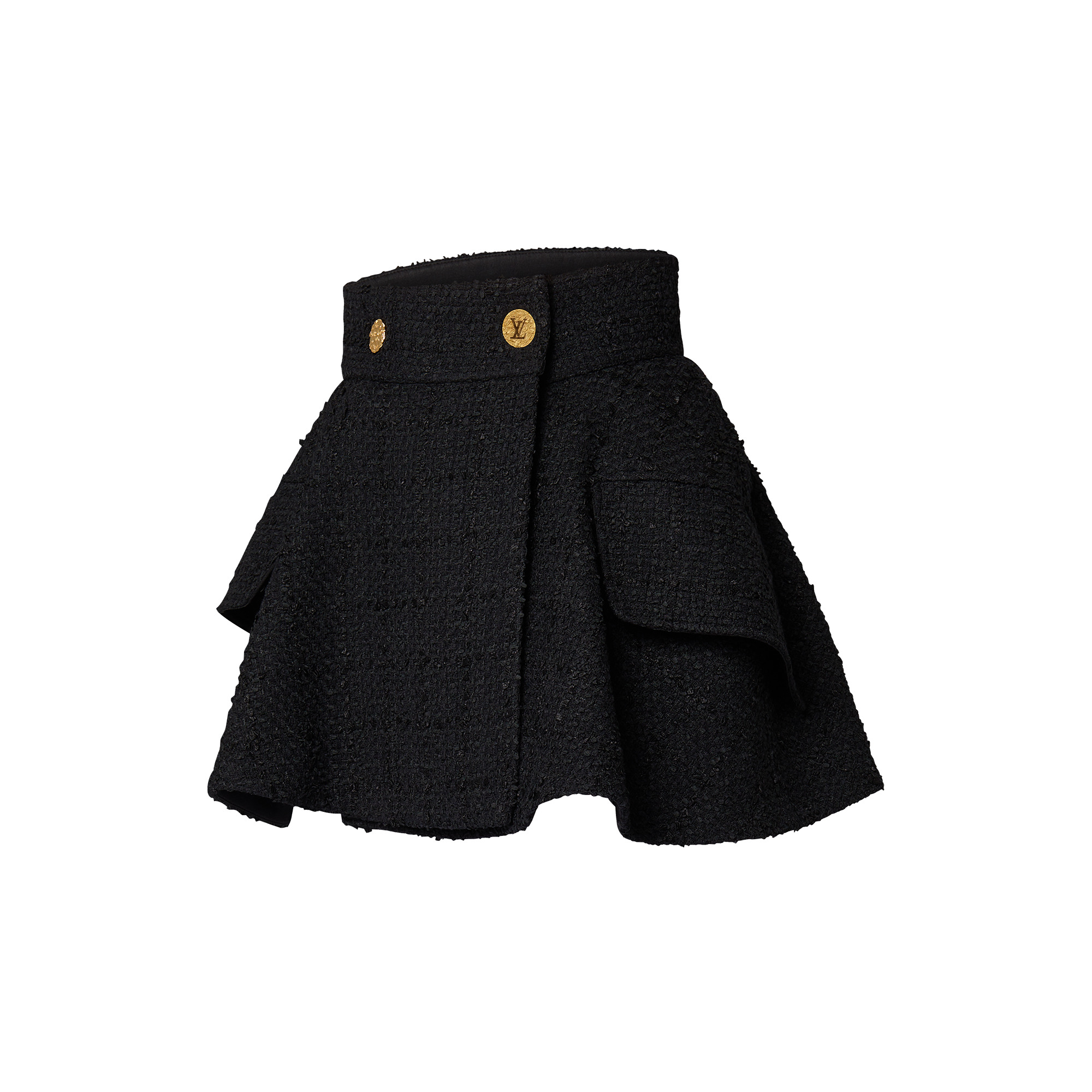 Tweed Mini Wrap Skirt - 2