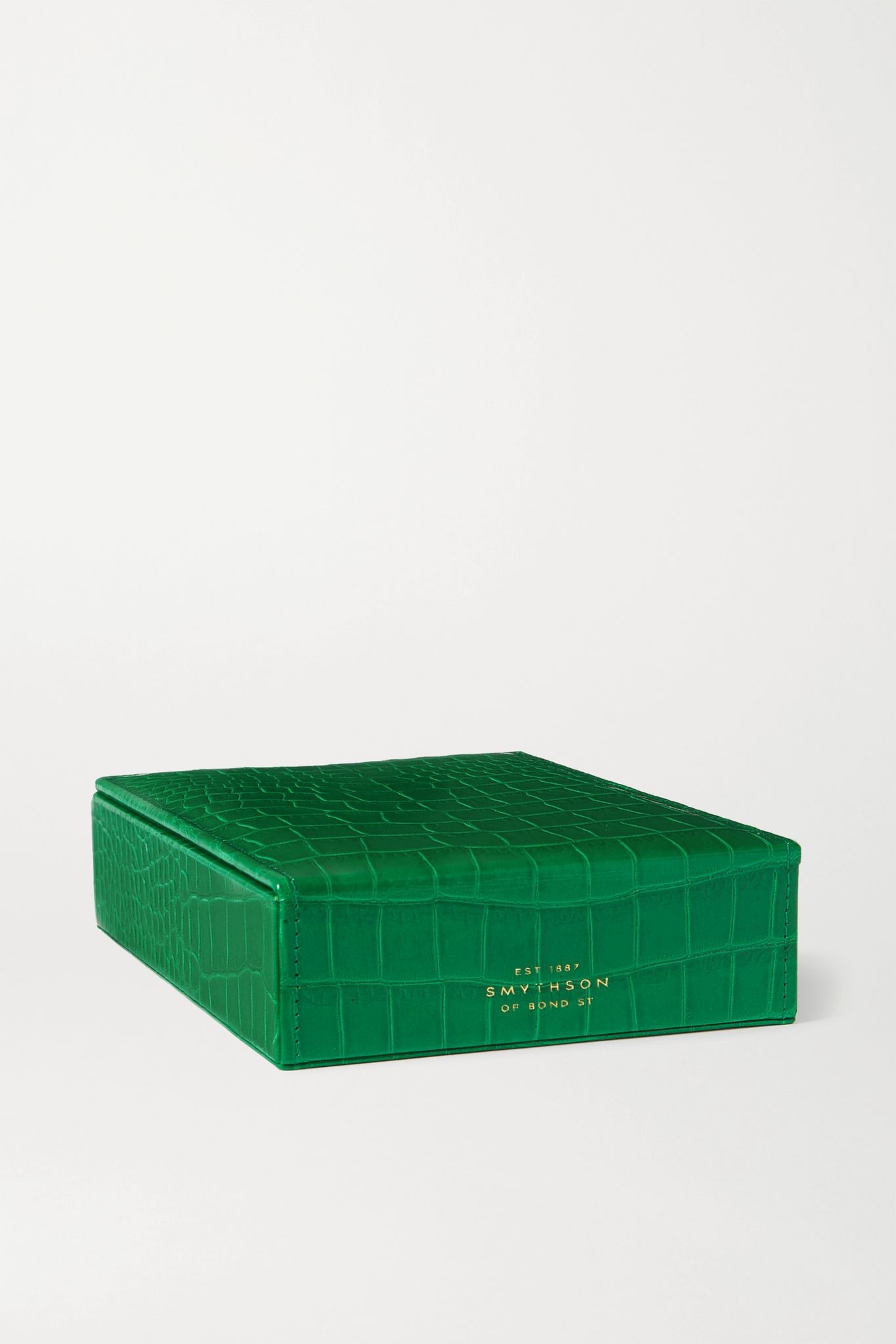 Mara croc-effect leather jewelry box - 3