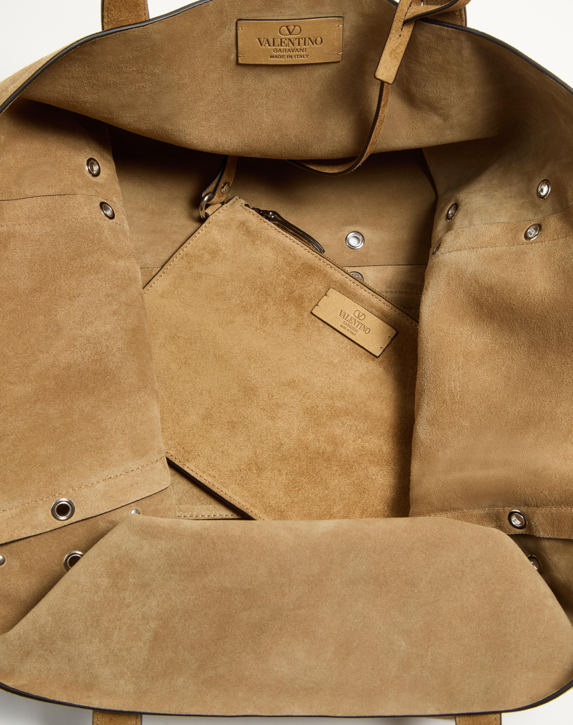 VALENTINO GARAVANI NELLCÔTE LARGE SUEDE SHOPPING BAG - 6