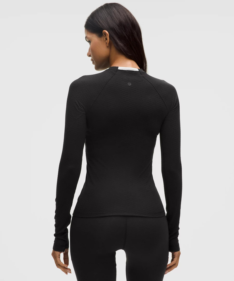 Diamond-Texture Wool-Blend Crewneck Base Layer 3