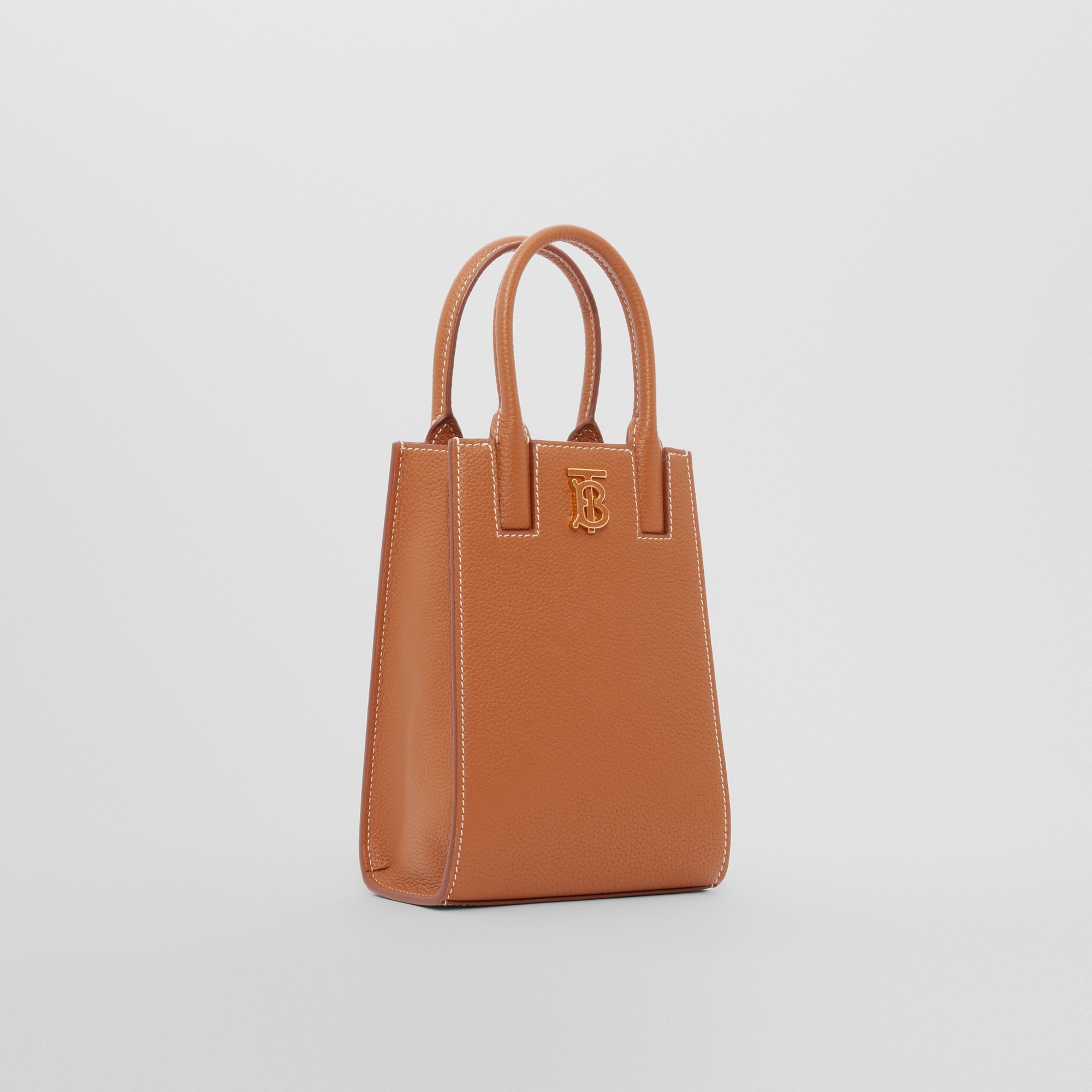 Grainy Leather Micro Frances Tote - 7