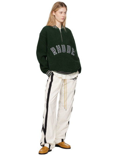 Rhude Green Varsity Sweatshirt outlook