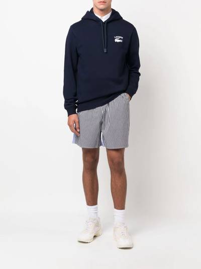 LACOSTE logo-print cotton hoodie outlook