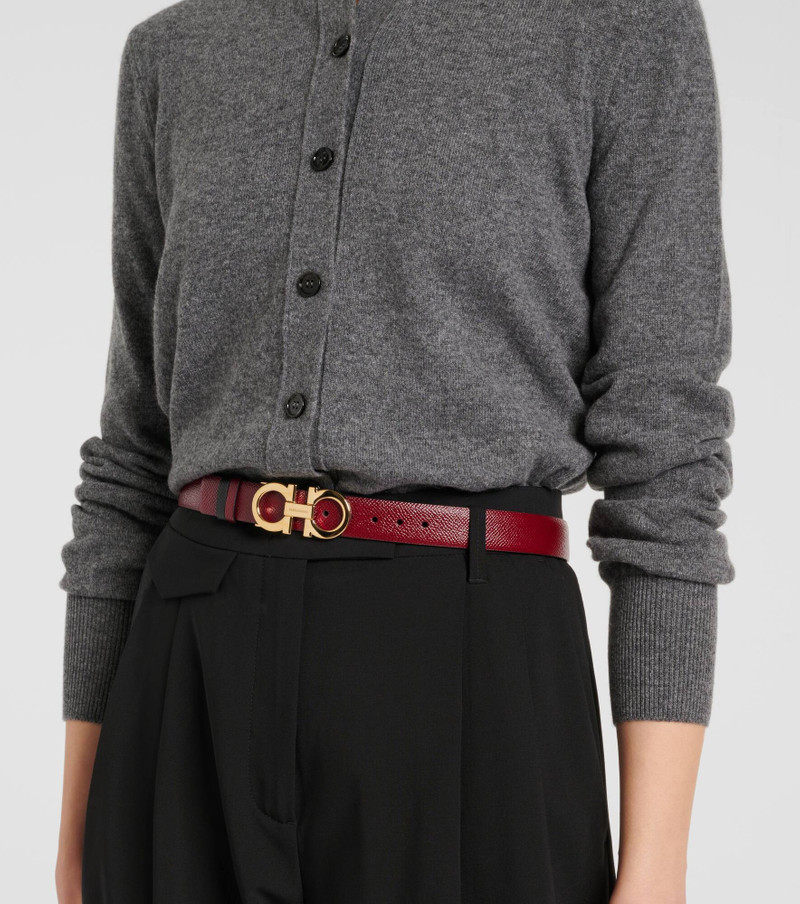 FERRAGAMO Gancio Mediterraneo leather belt outlook