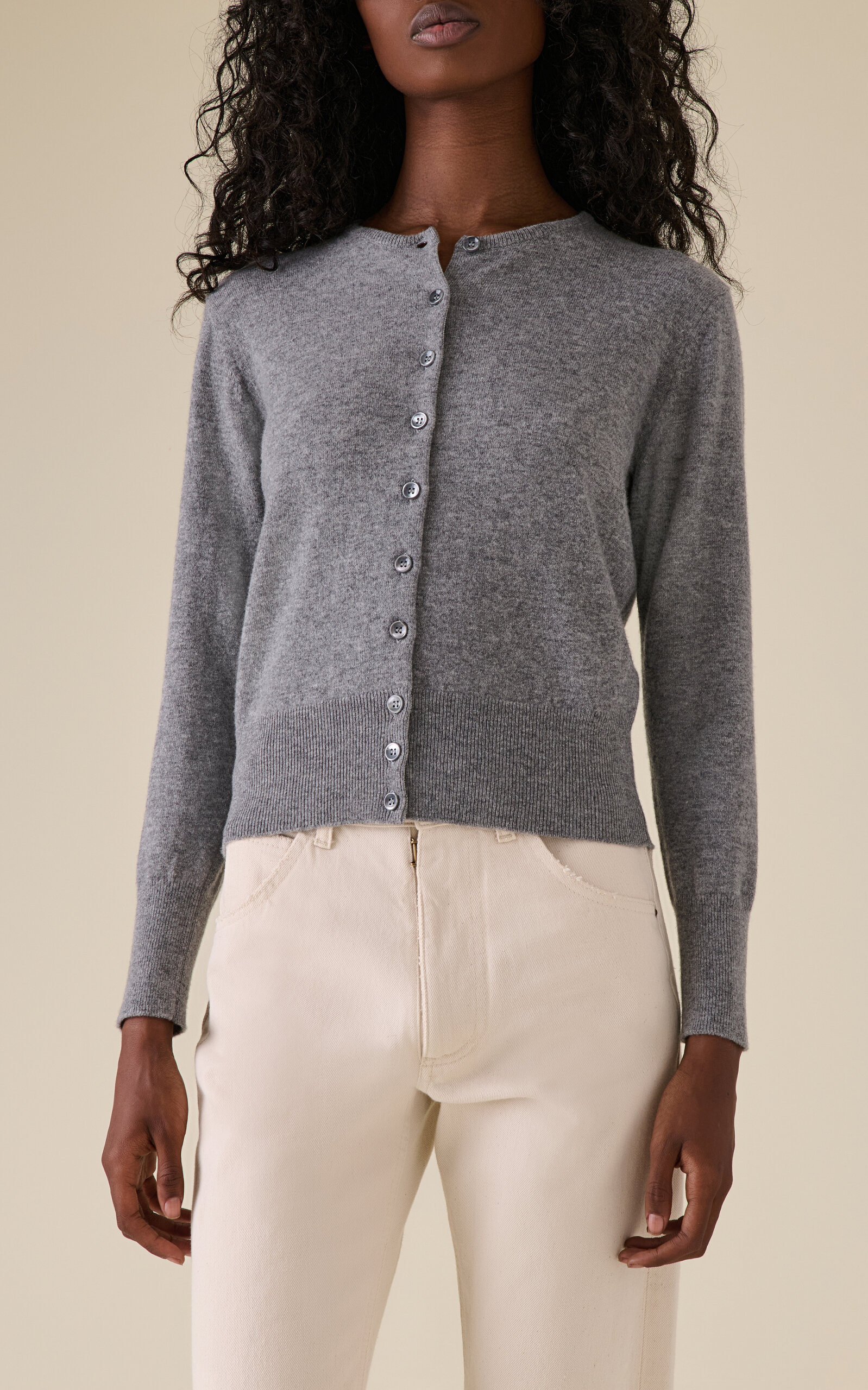 Knit Wool Cardigan grey - 2