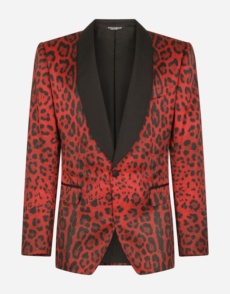 Leopard-print satin Sicilia-fit tuxedo jacket - 3