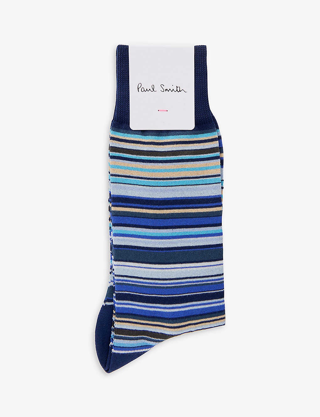 Striped stretch-cotton blend socks - 1