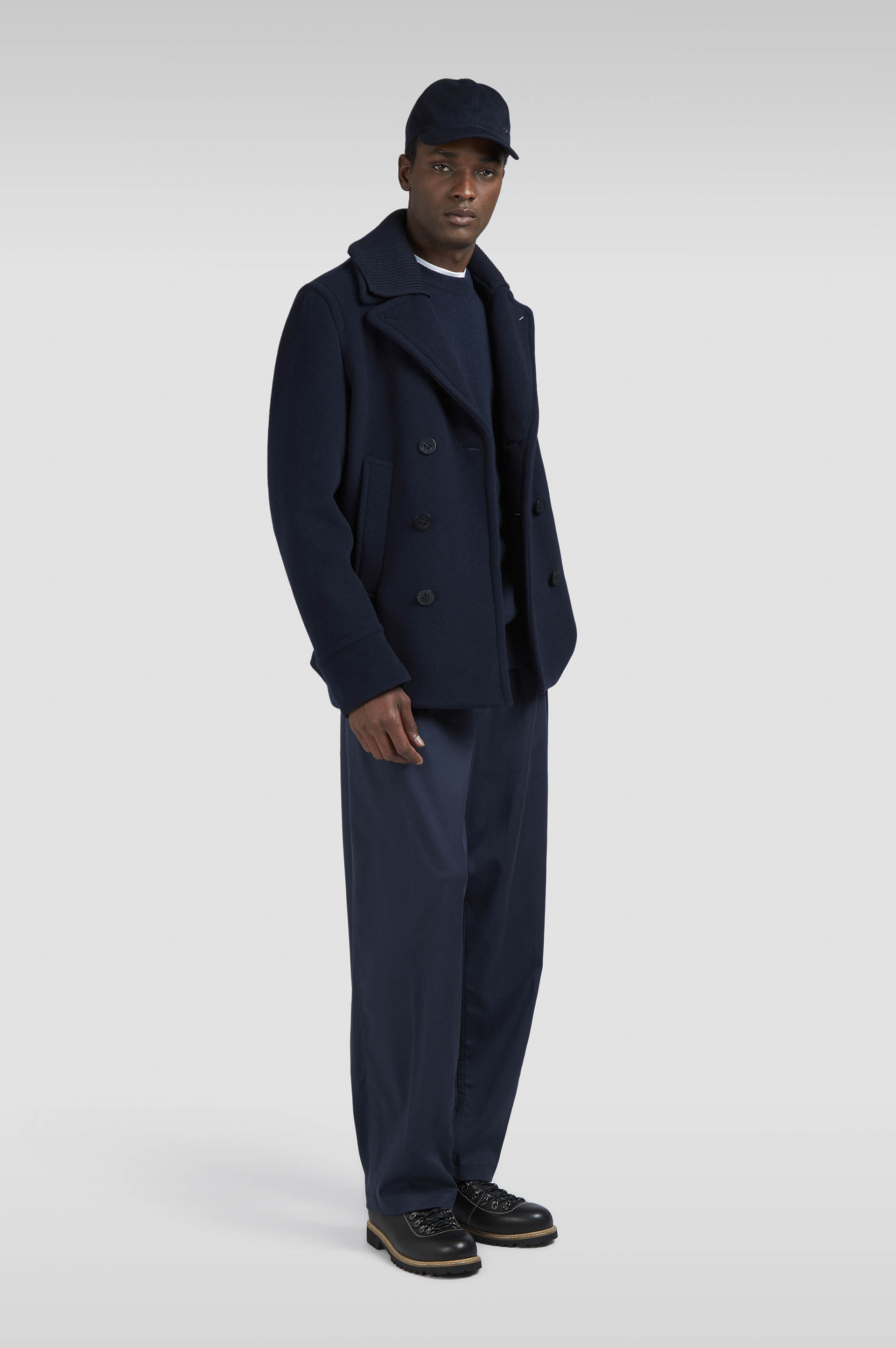 PEACOAT IN WOOL AND CASHMERE - 2
