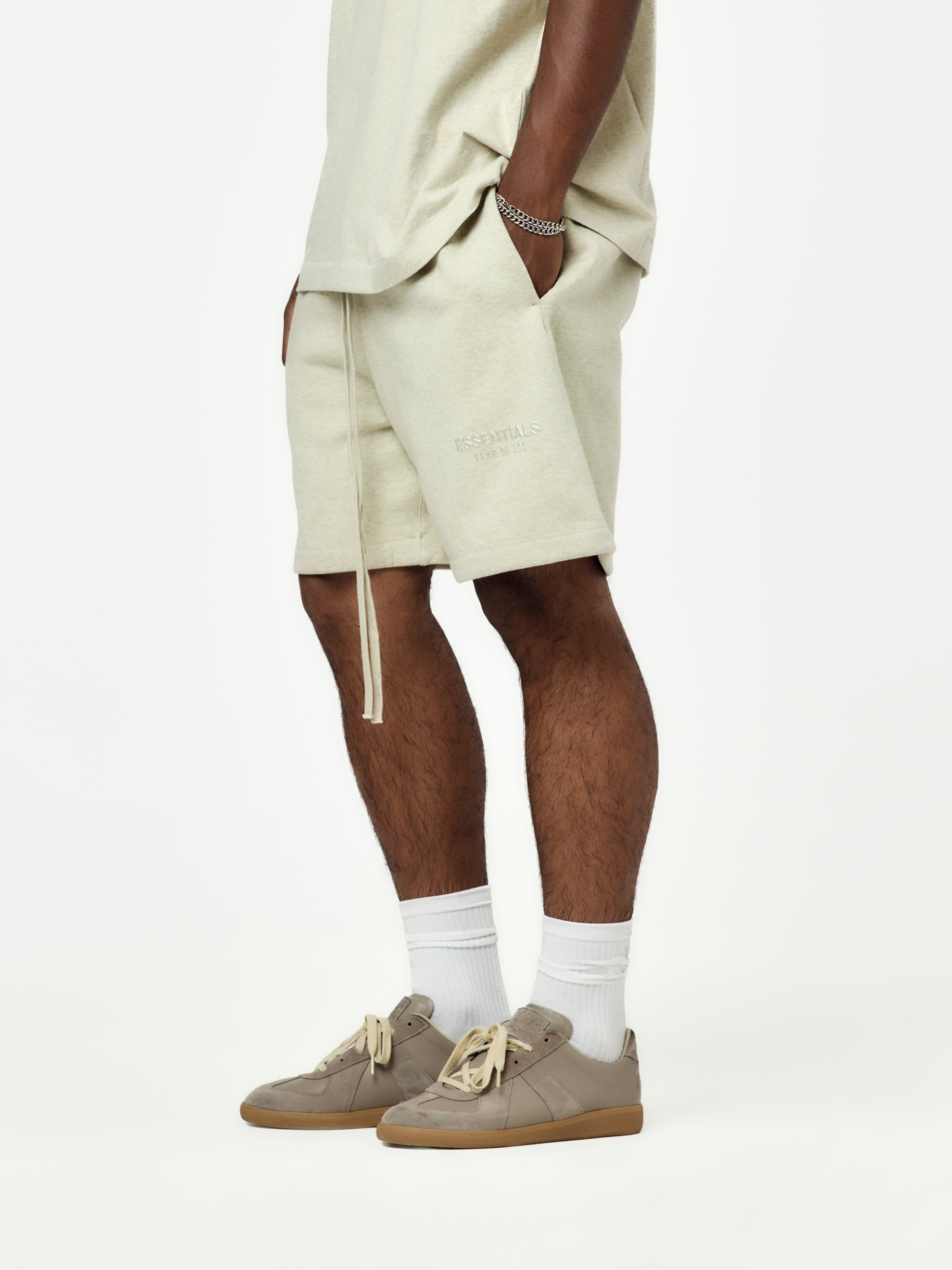 CLASSIC FLEECE SWEATSHORTS (HEATHER STONE) - 2