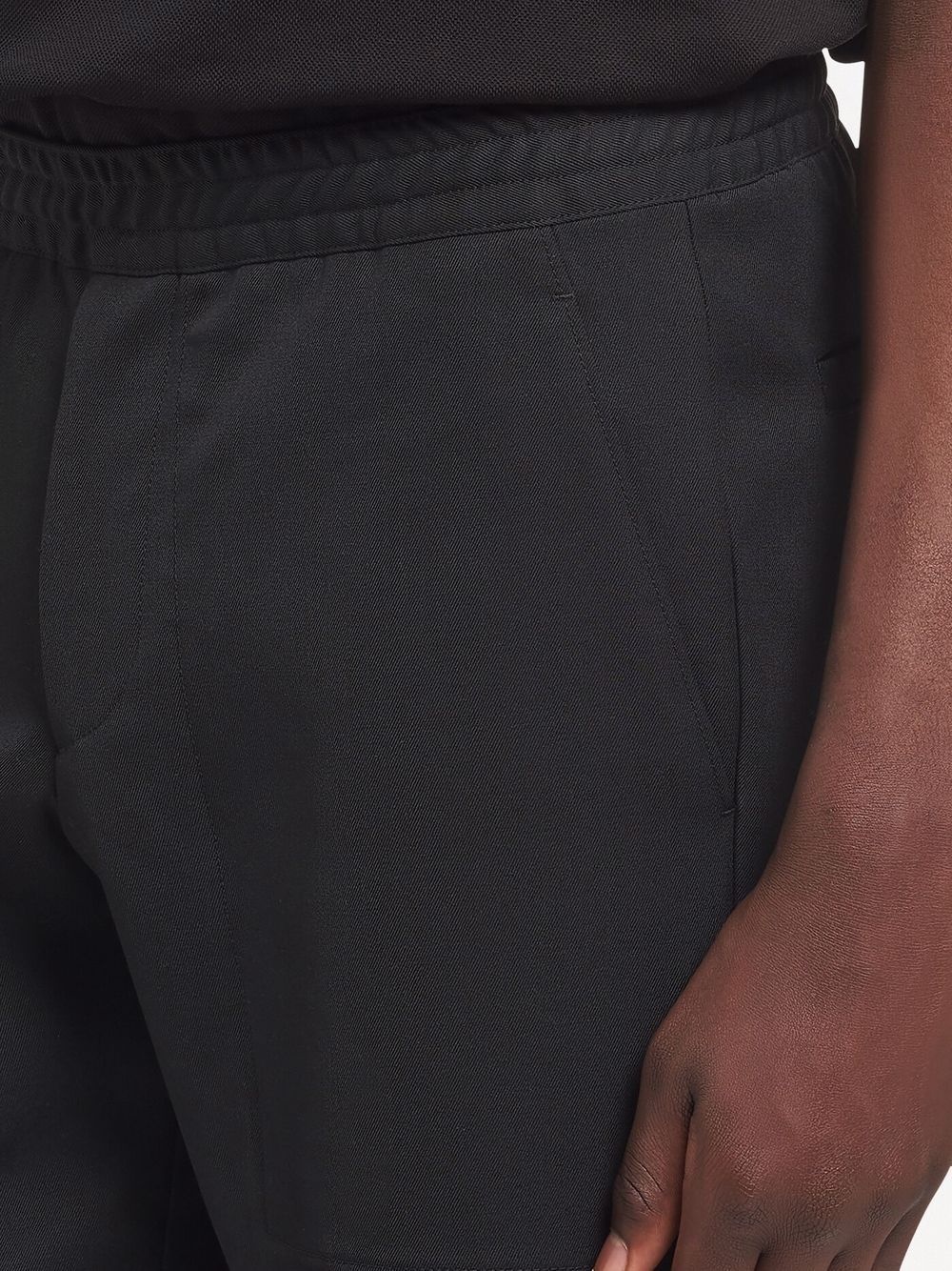 tapered wool track trousers - 5