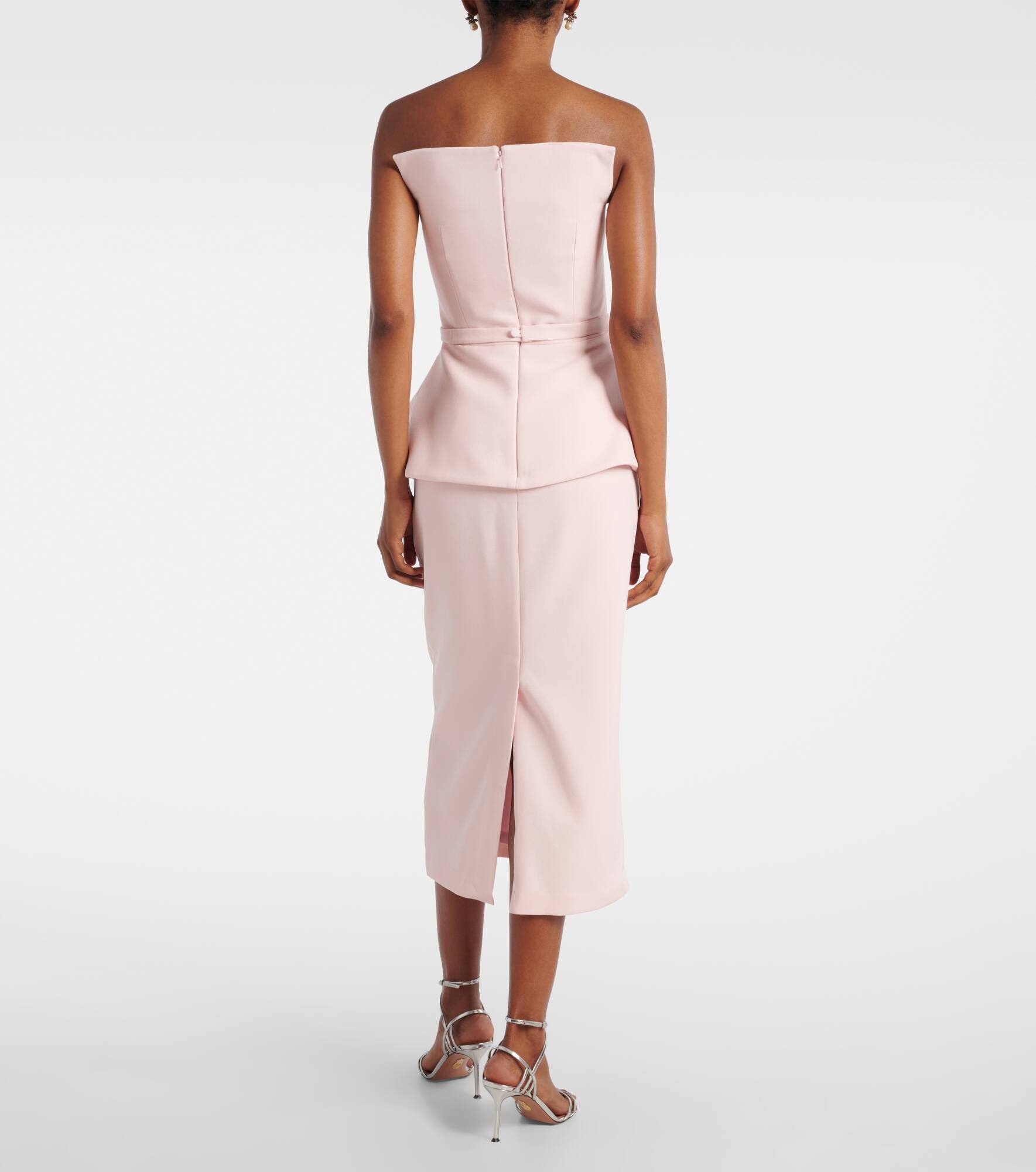 Belted crêpe midi dress - 3