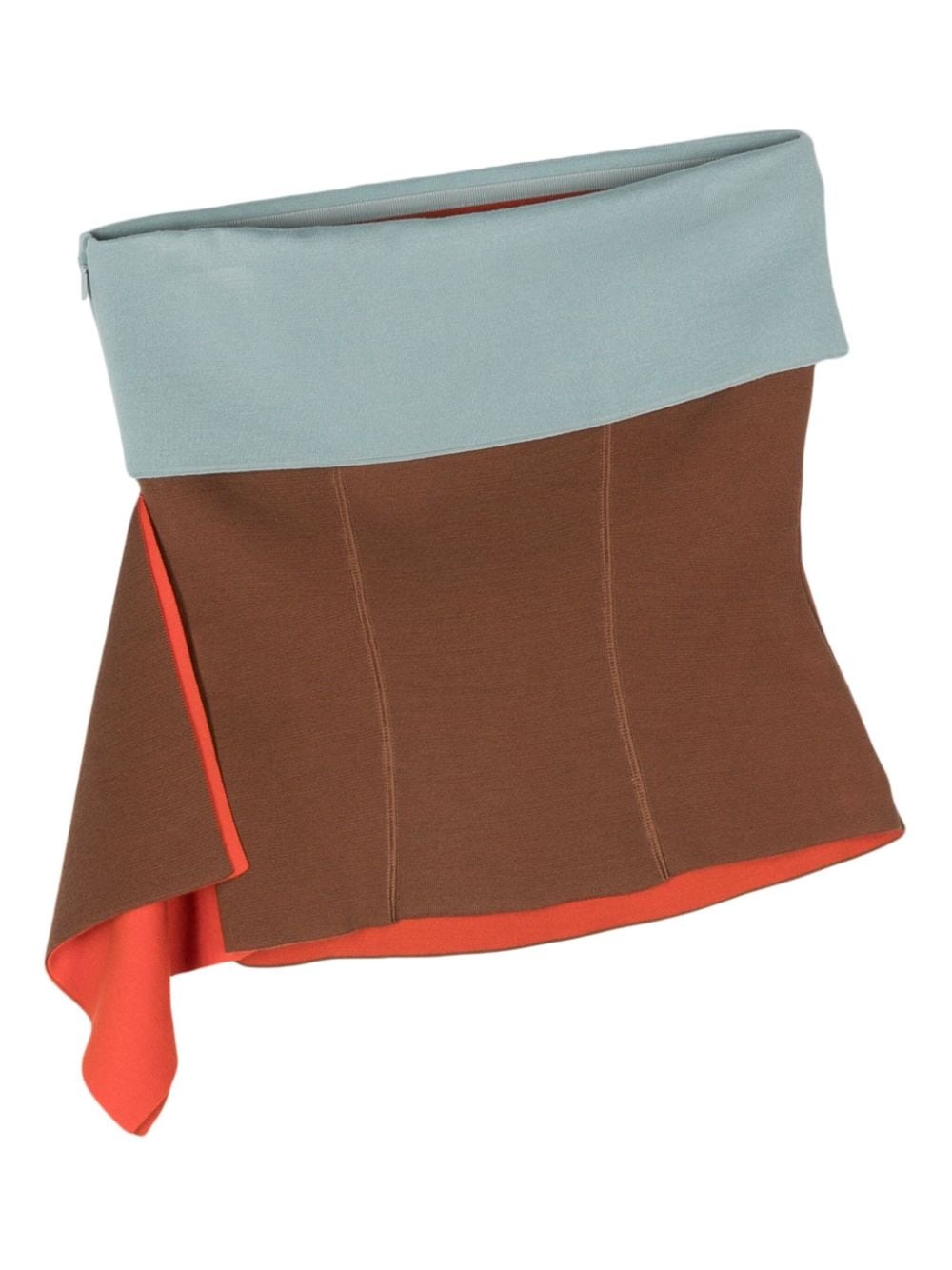 draped asymmetric mini skirt - 2