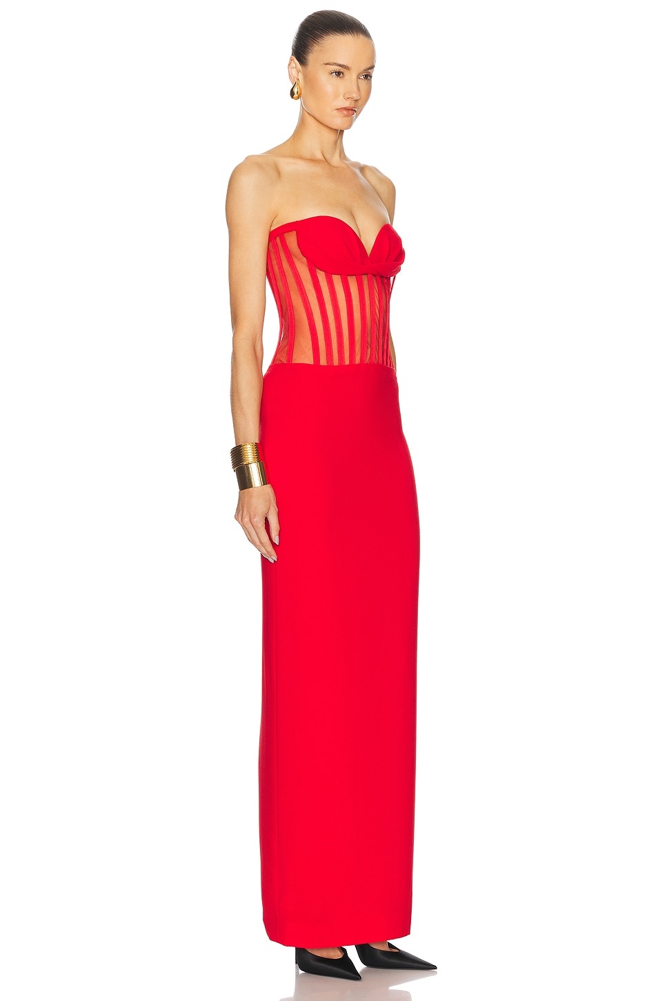 Sweetheart Exposed Bustier Maxi Dress - 2