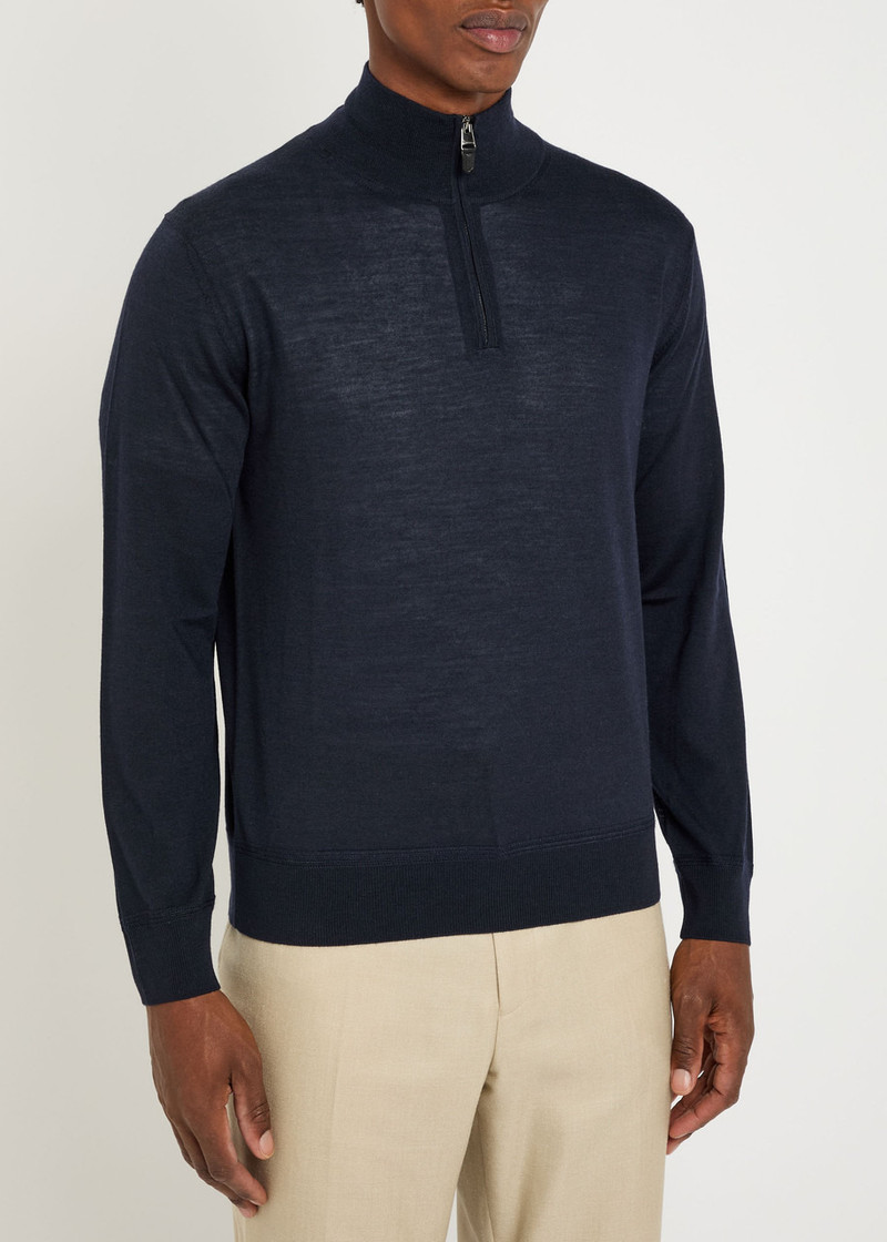 Canali Canali Half-zip Wool-blend Jumper outlook