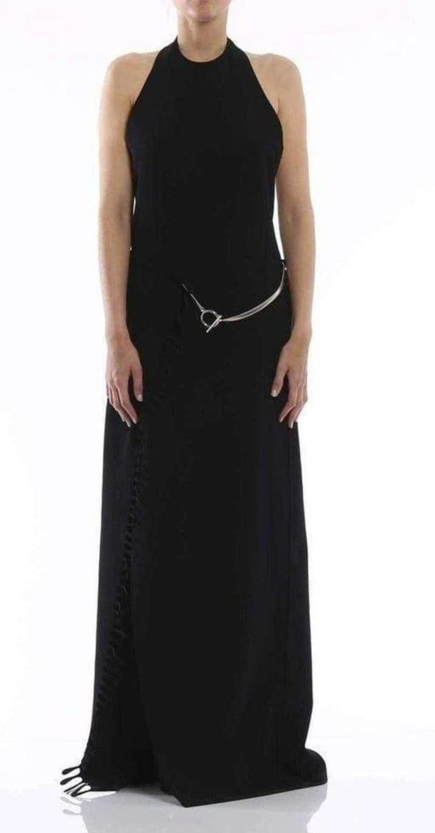 Black Sleeveless Fringed Dress - 2