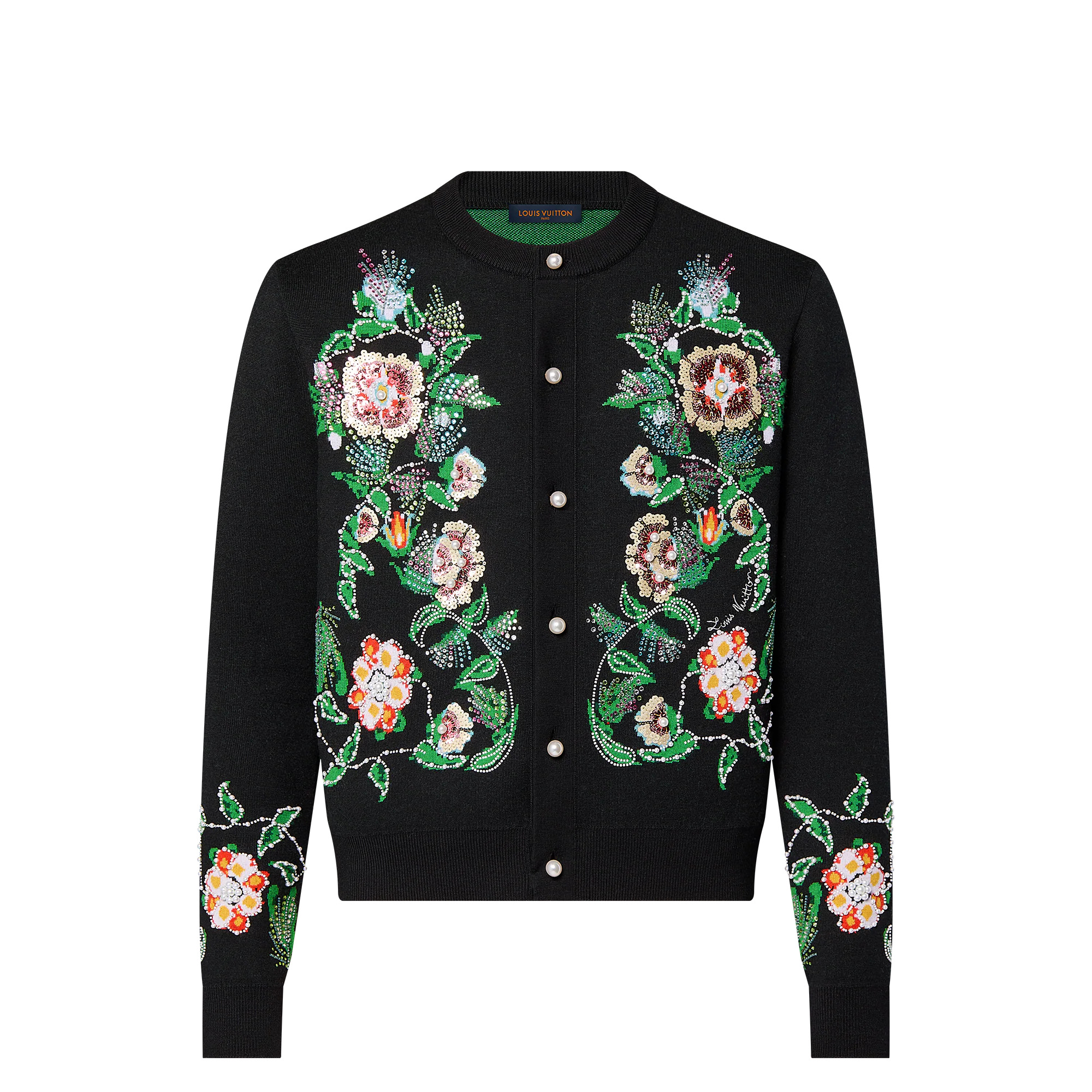 Embroidered Merino Wool Cardigan - 1