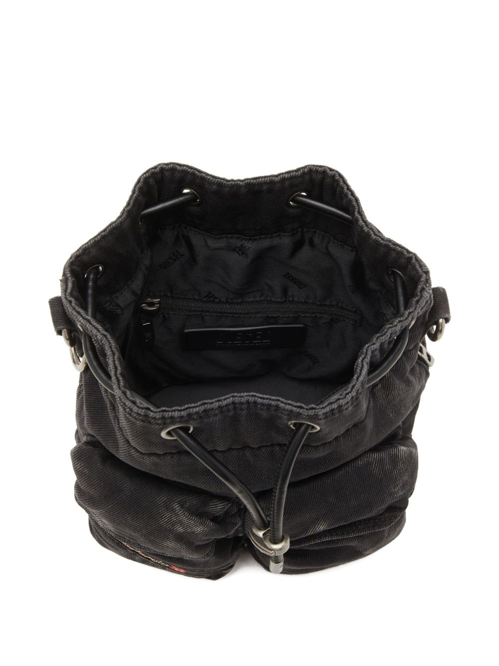 drawstring pocket shoulder bag - 4