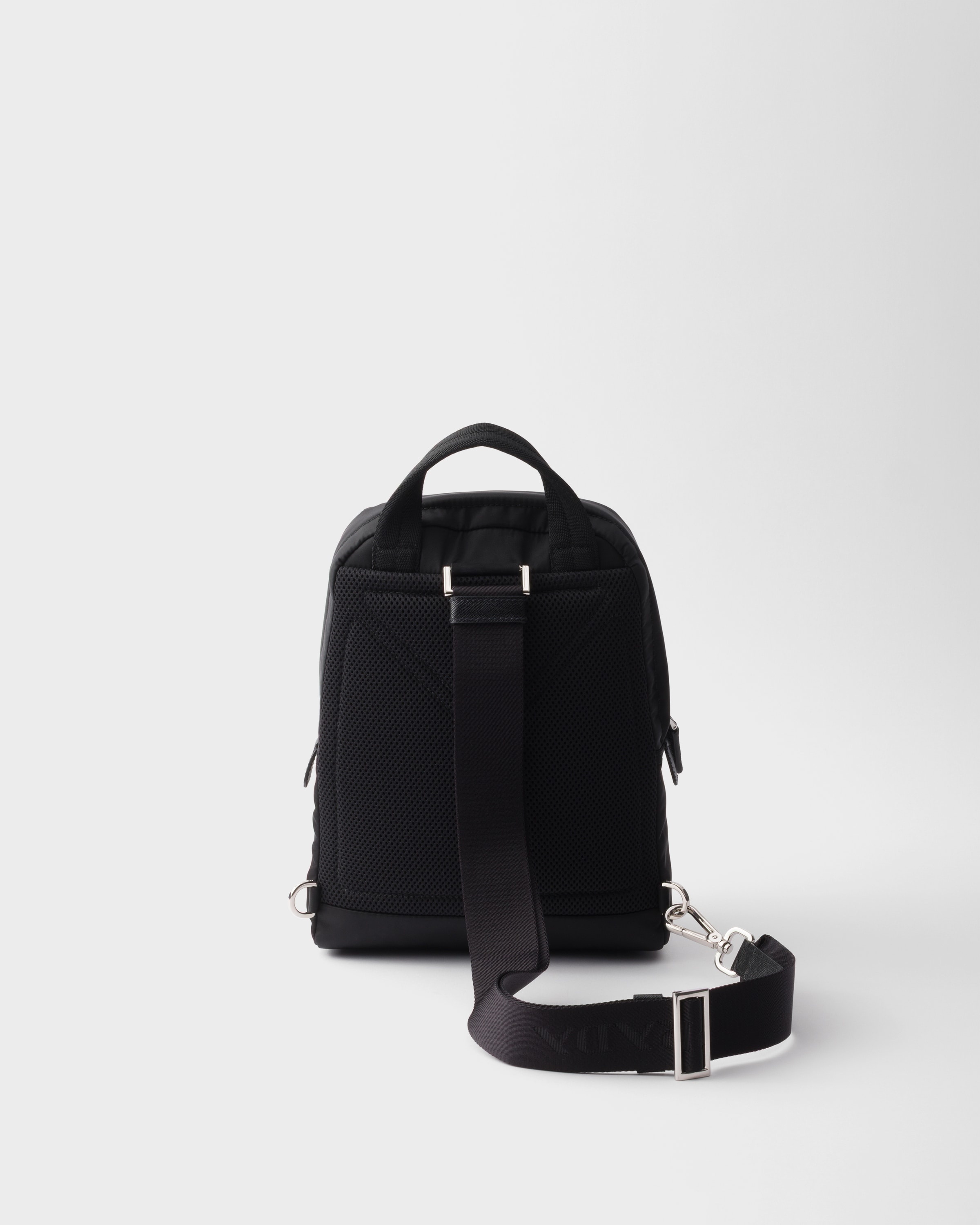Re-Nylon and Saffiano leather backpack - 3