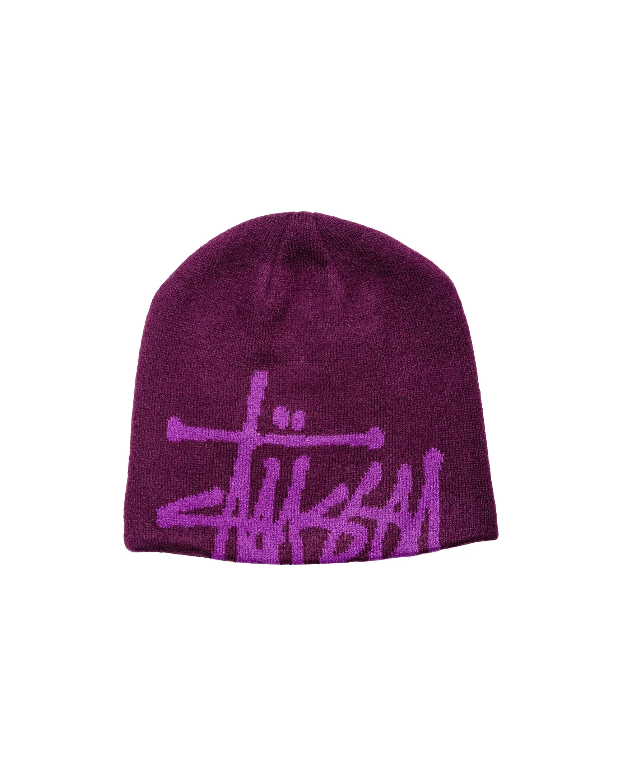 Stüssy Brushed Out Basic Skullcap Plum - 1