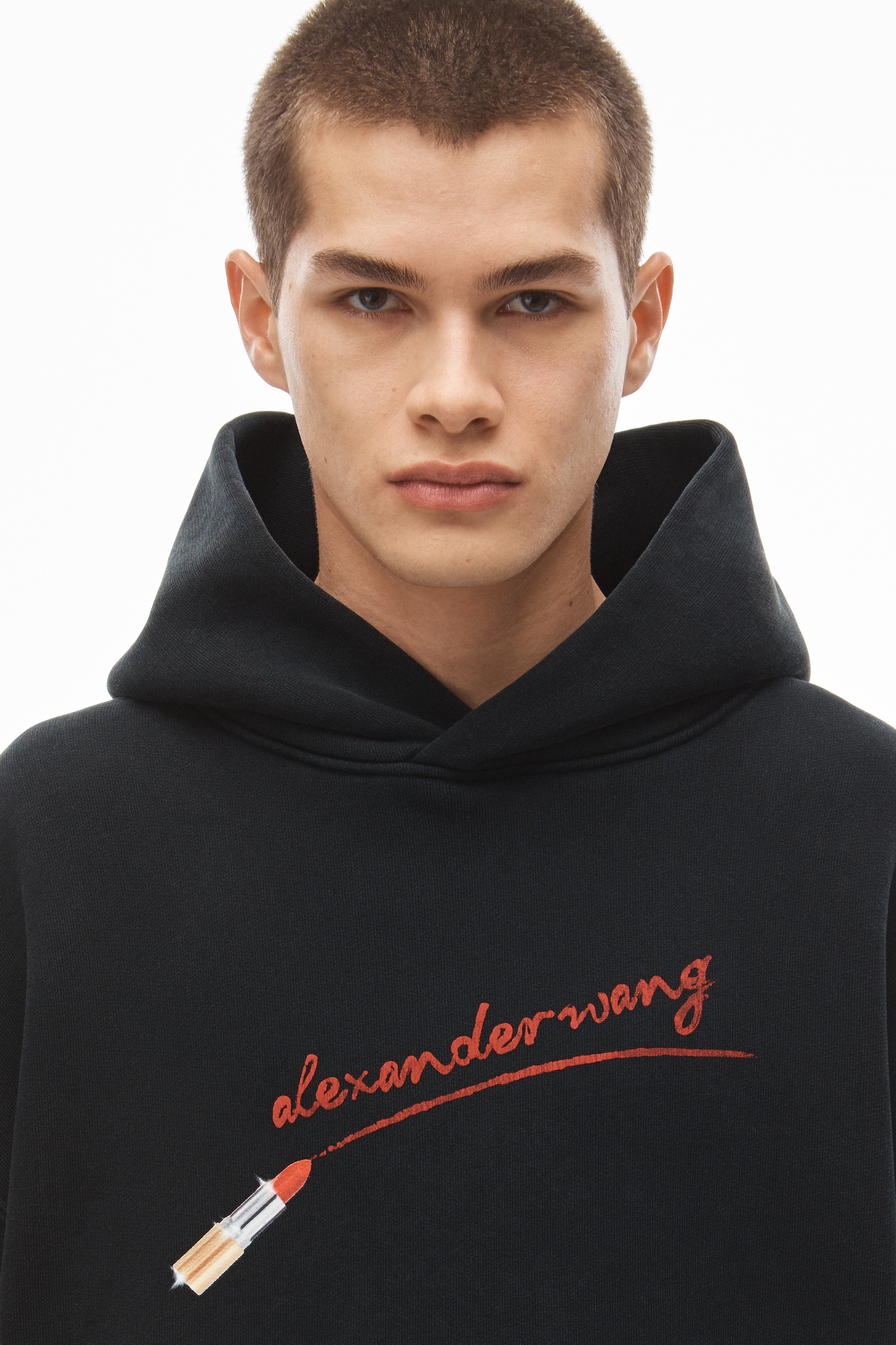 HOODIE WITH LIPSTICK GRAPHIC IN TERRY - 6