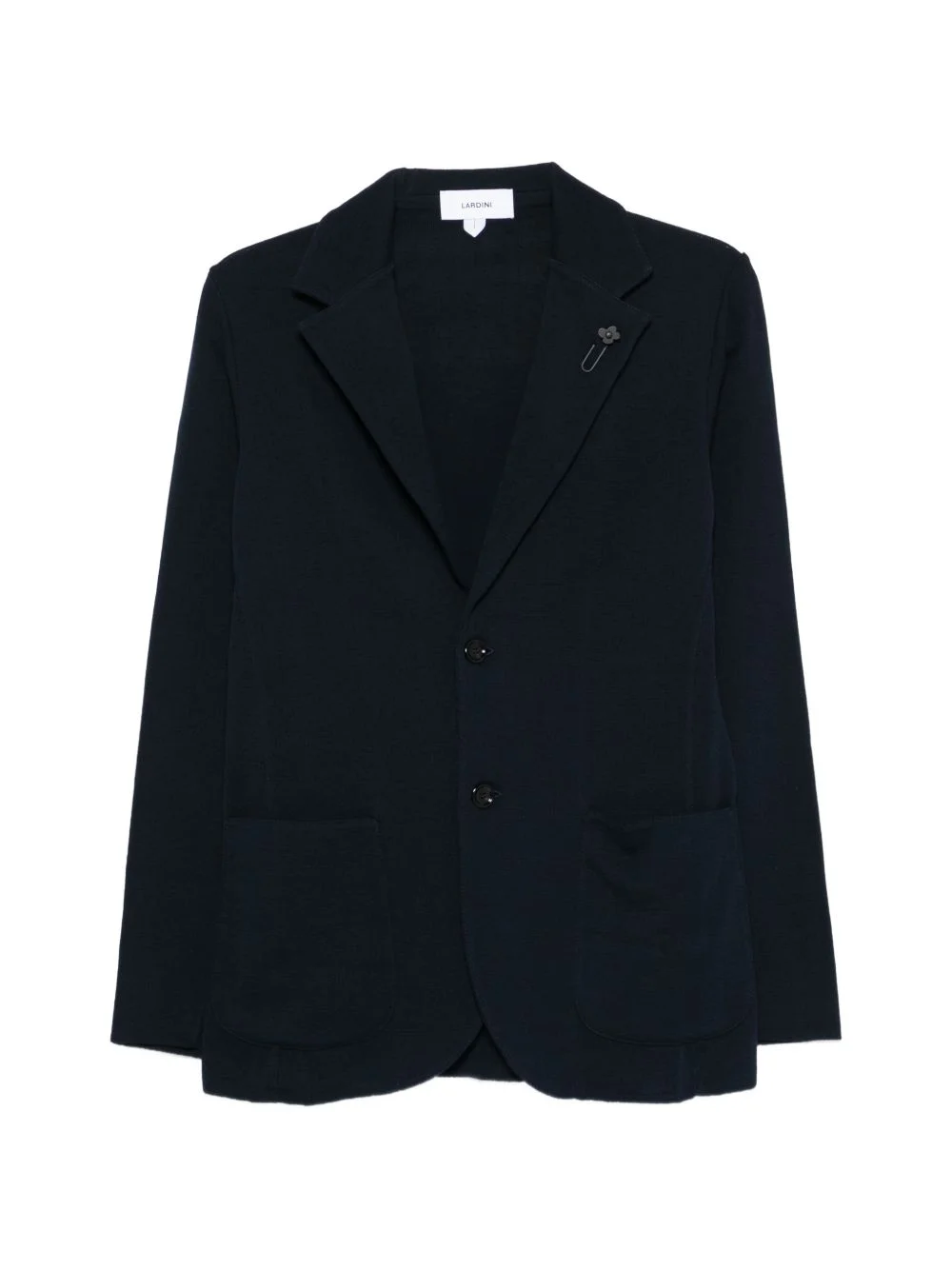brooch knit blazer - 1