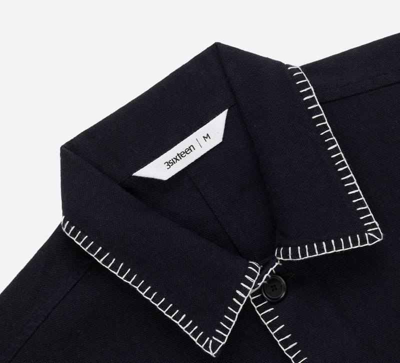 Shop Jacket - Blanket Stitch Black Canvas 3