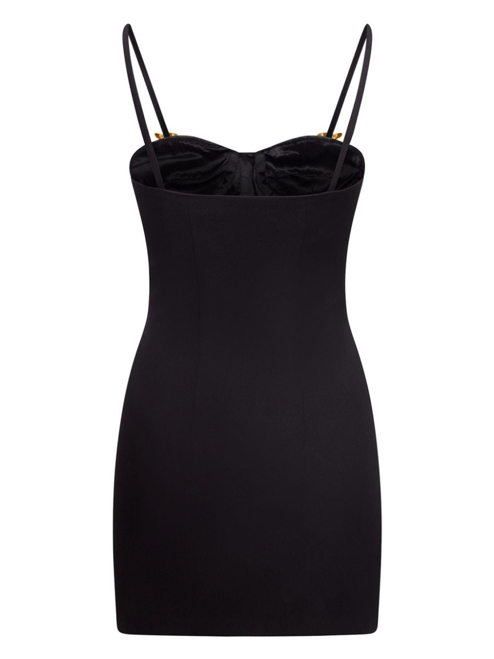 heart-motif twill mini dress - 6